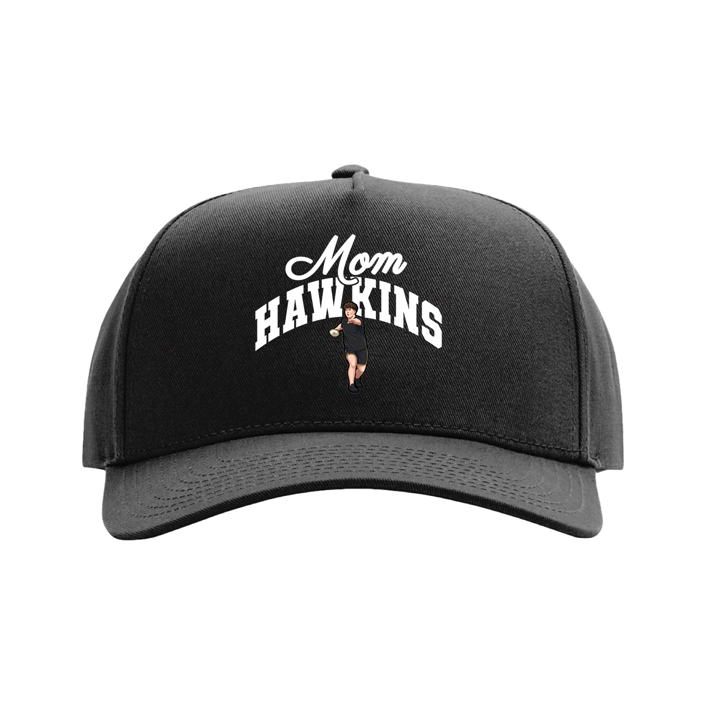 Full Fabric Five-Panel Champ Cap — Mothers Day Arch in Black