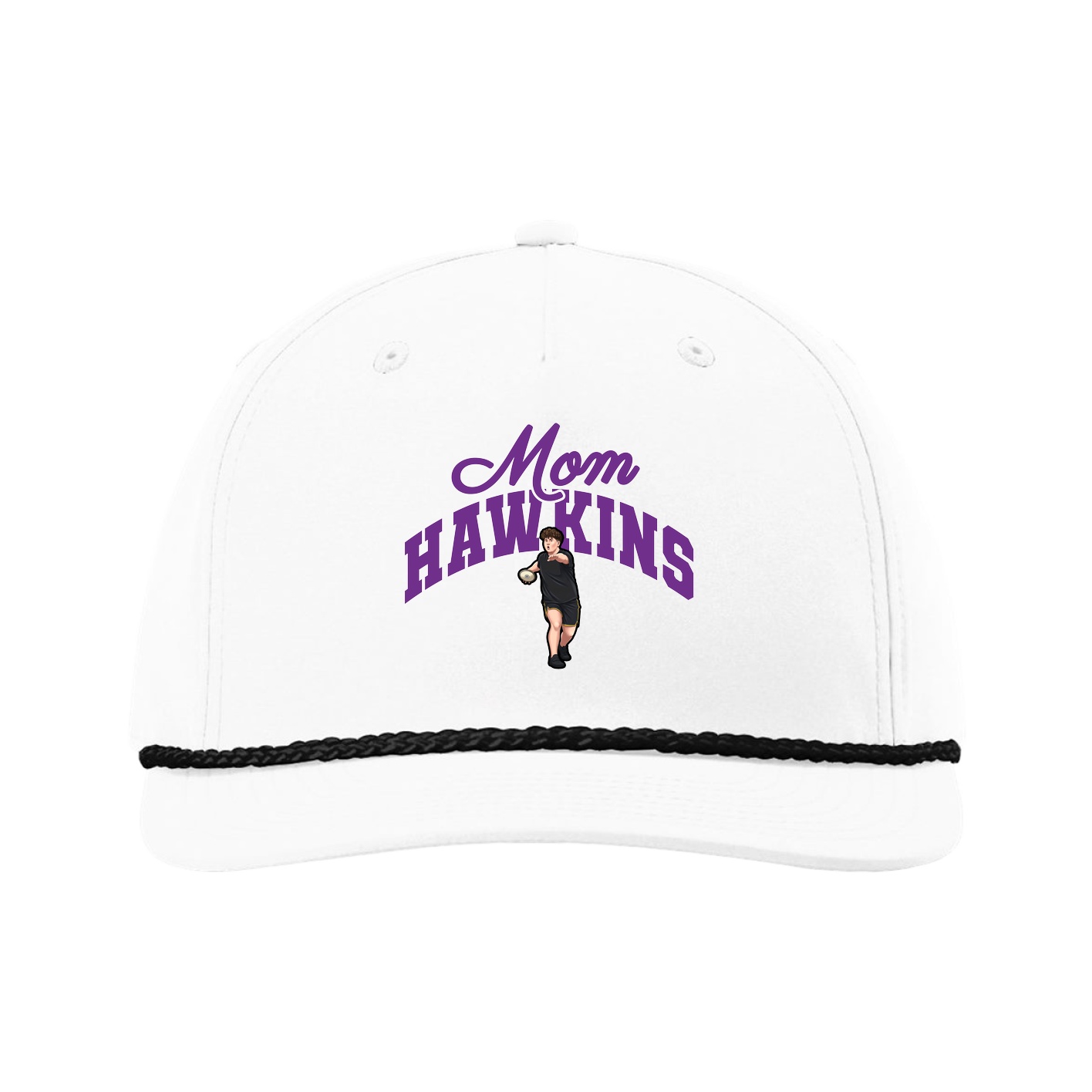 Five-Panel Classic Rope Cap — Mothers Day Arch in White