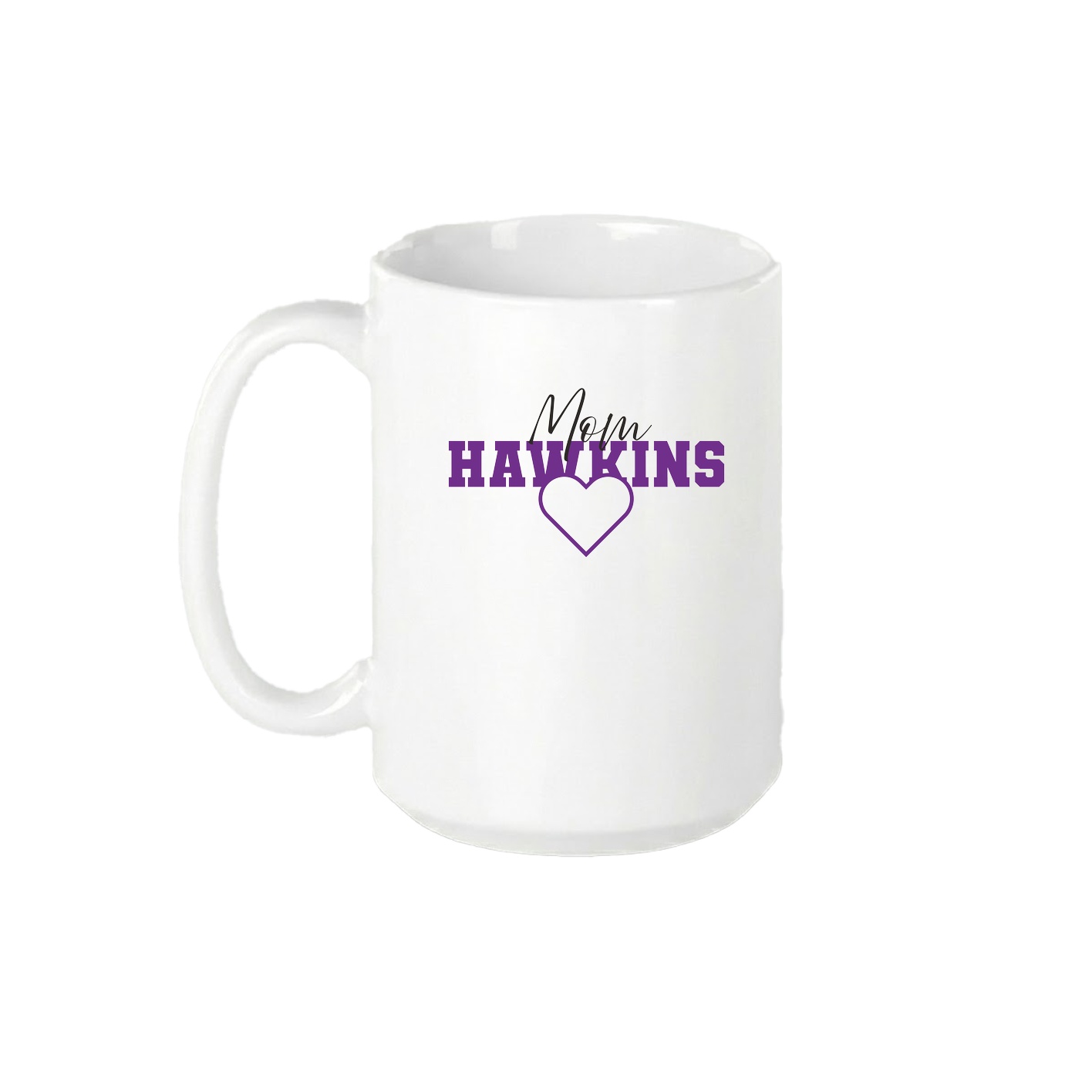 15oz Coffee Mug — Mothers Day Heart in White