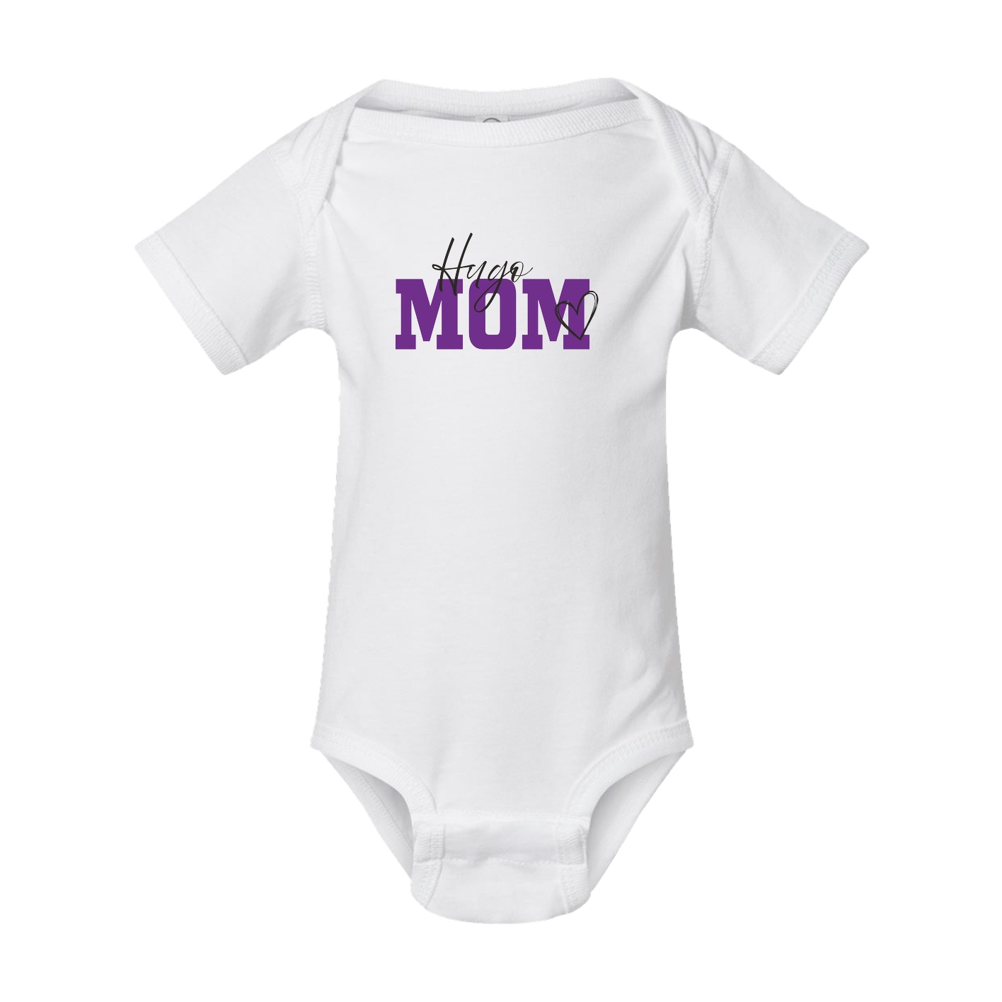 Baby Onesie — Mothers Day Script in White