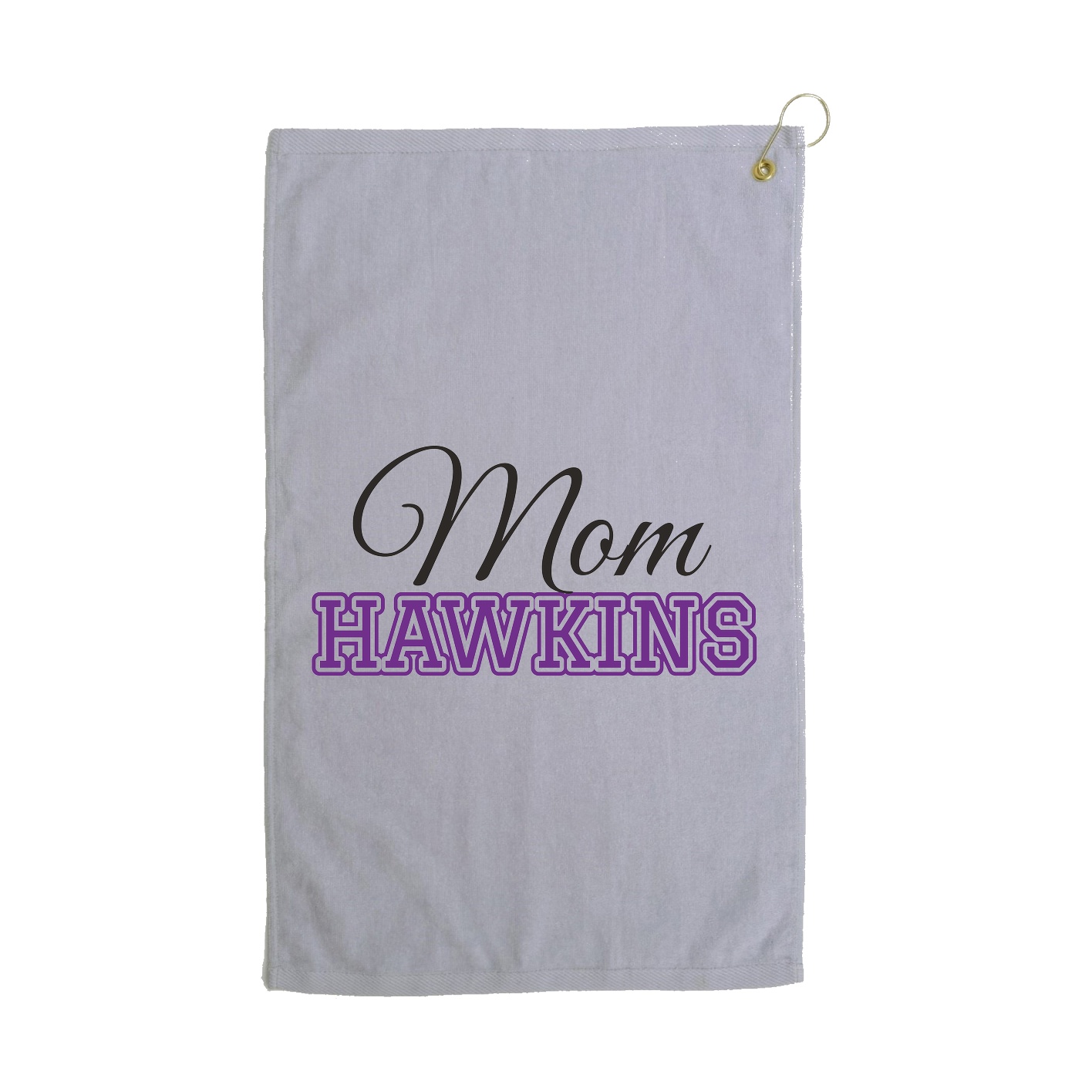 Golf Towel — Mothers Day Block in Grey