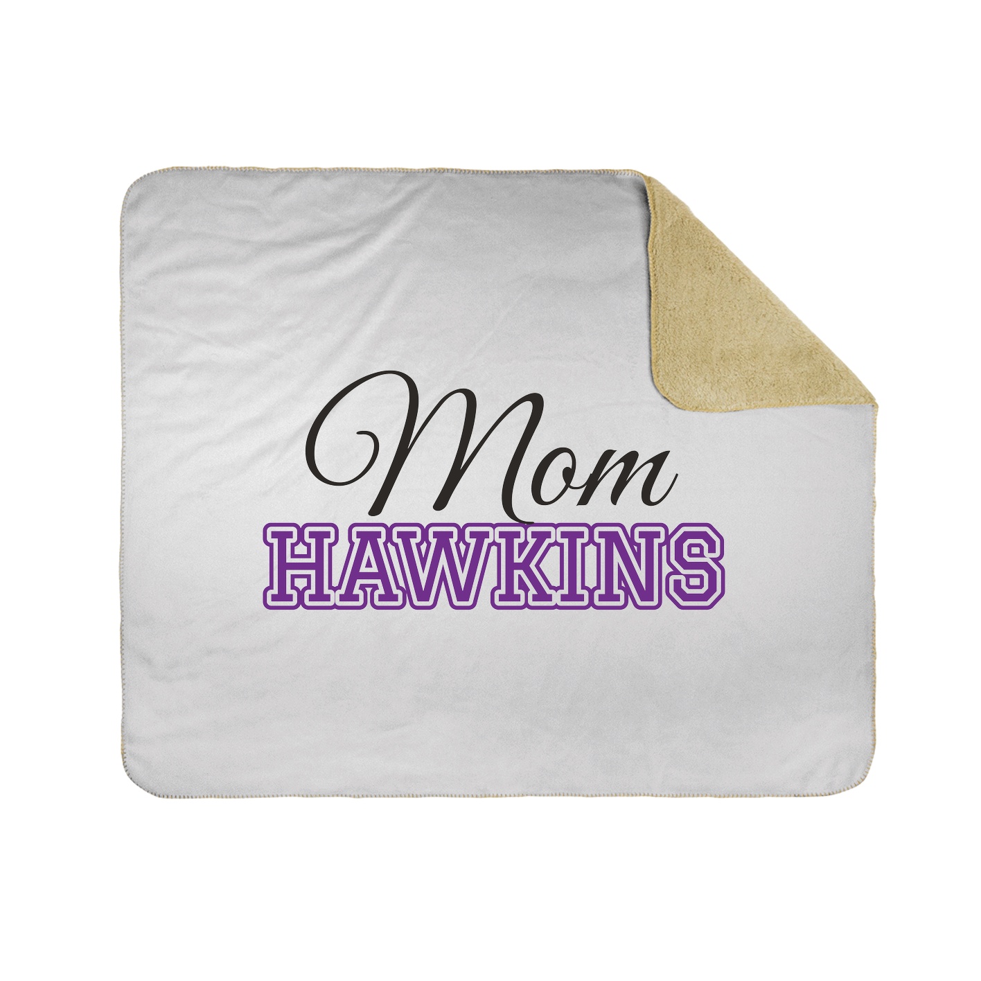 Throw Blanket — Mothers Day Block in White