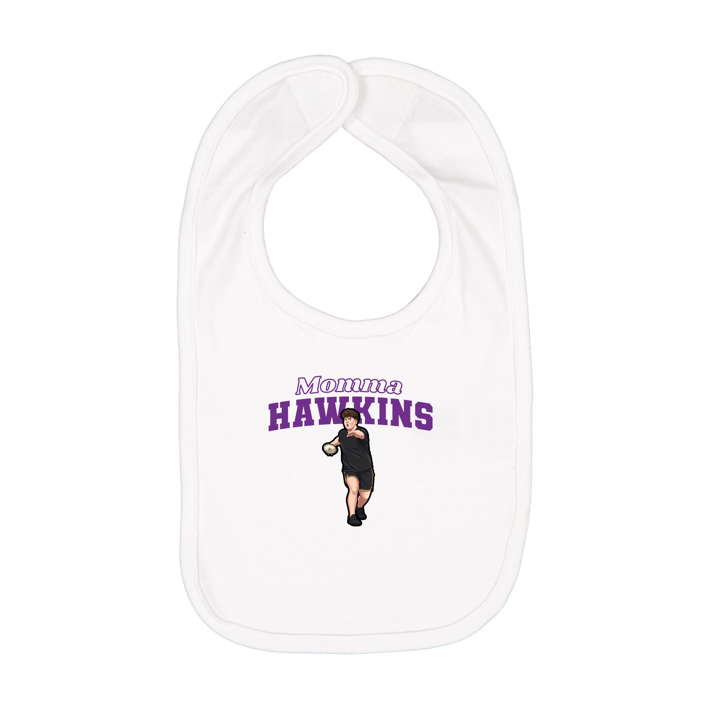 Infant Bib — Mothers Day Block in White