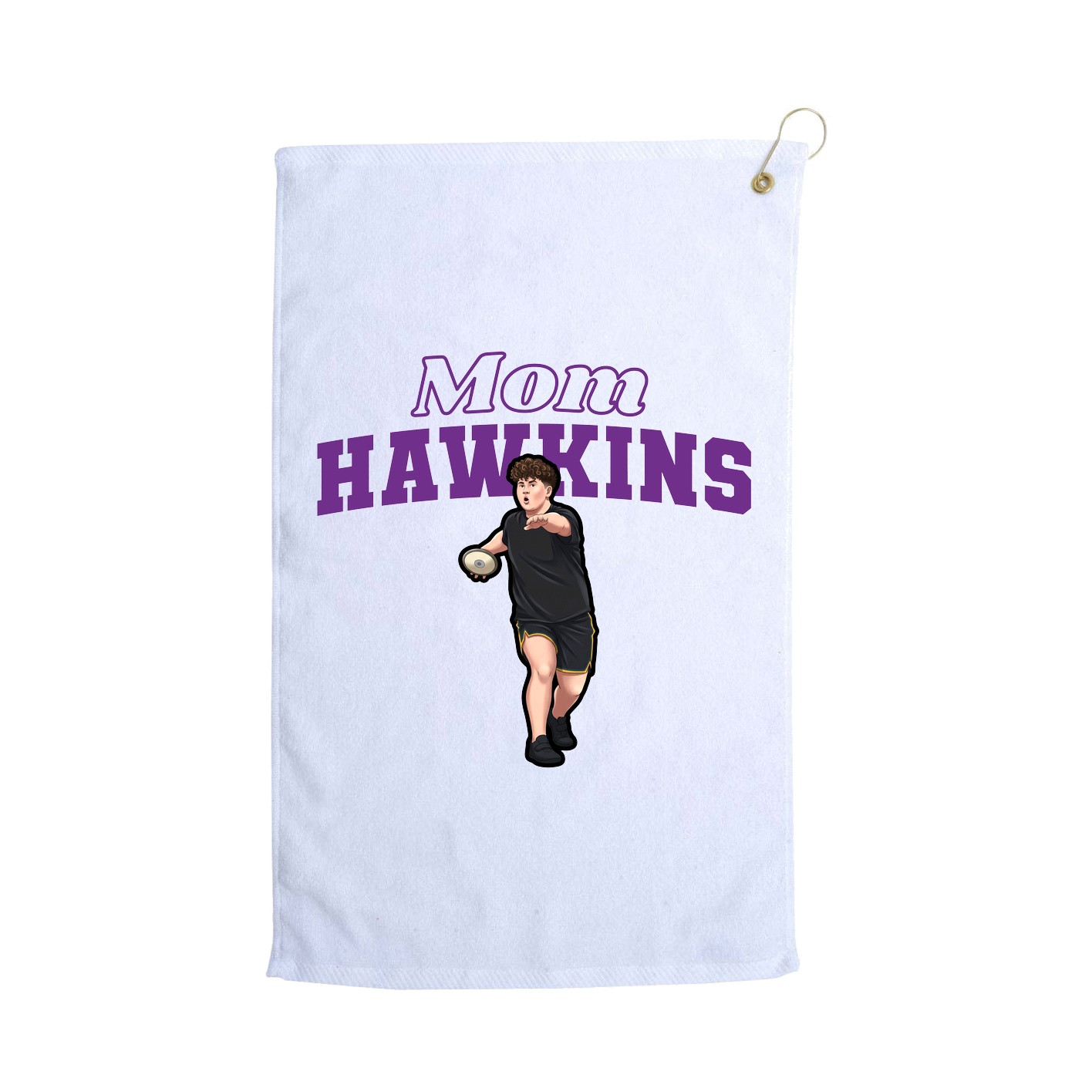 Golf Towel — Mothers Day Block in White