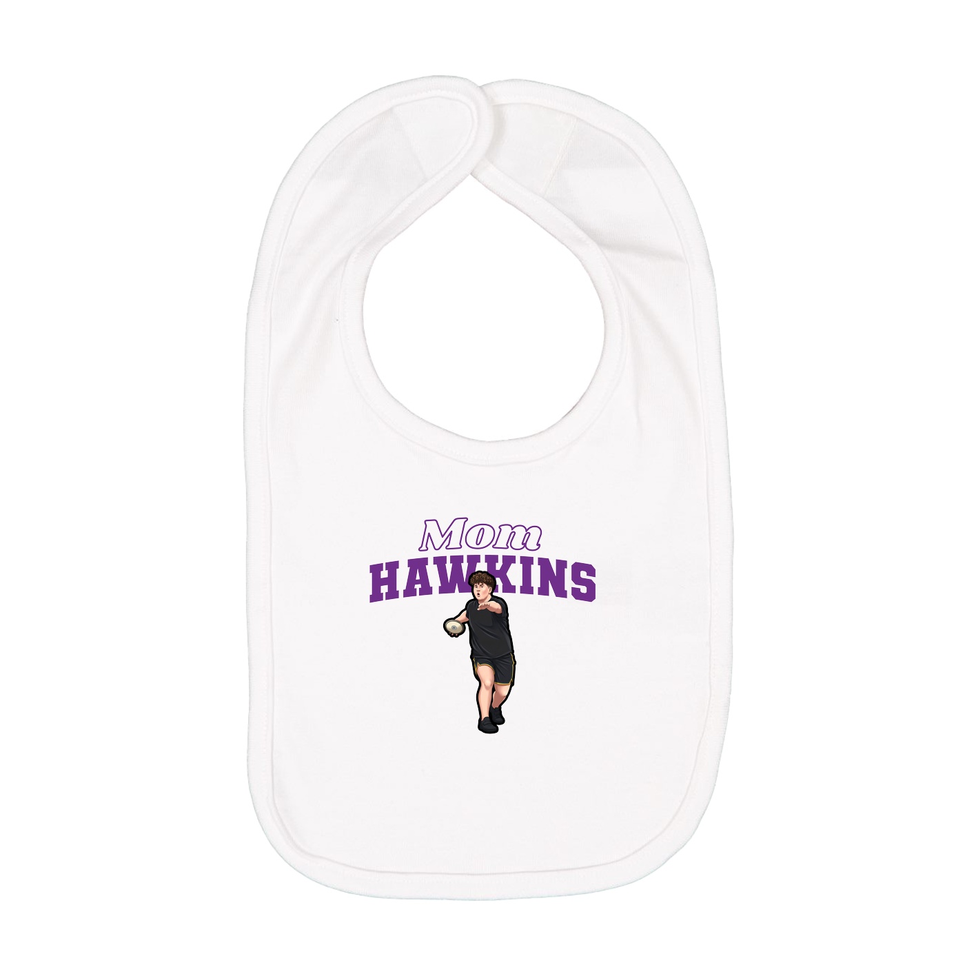Infant Bib — Mothers Day Block in White