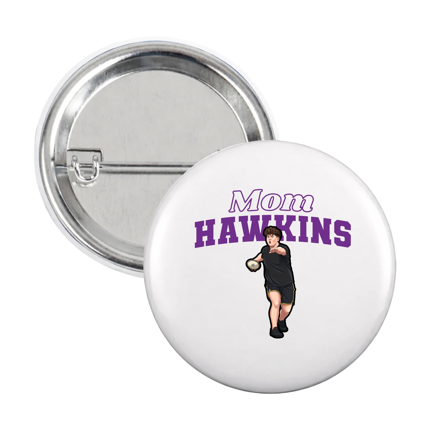 Game Day Button — Mothers Day Block in White