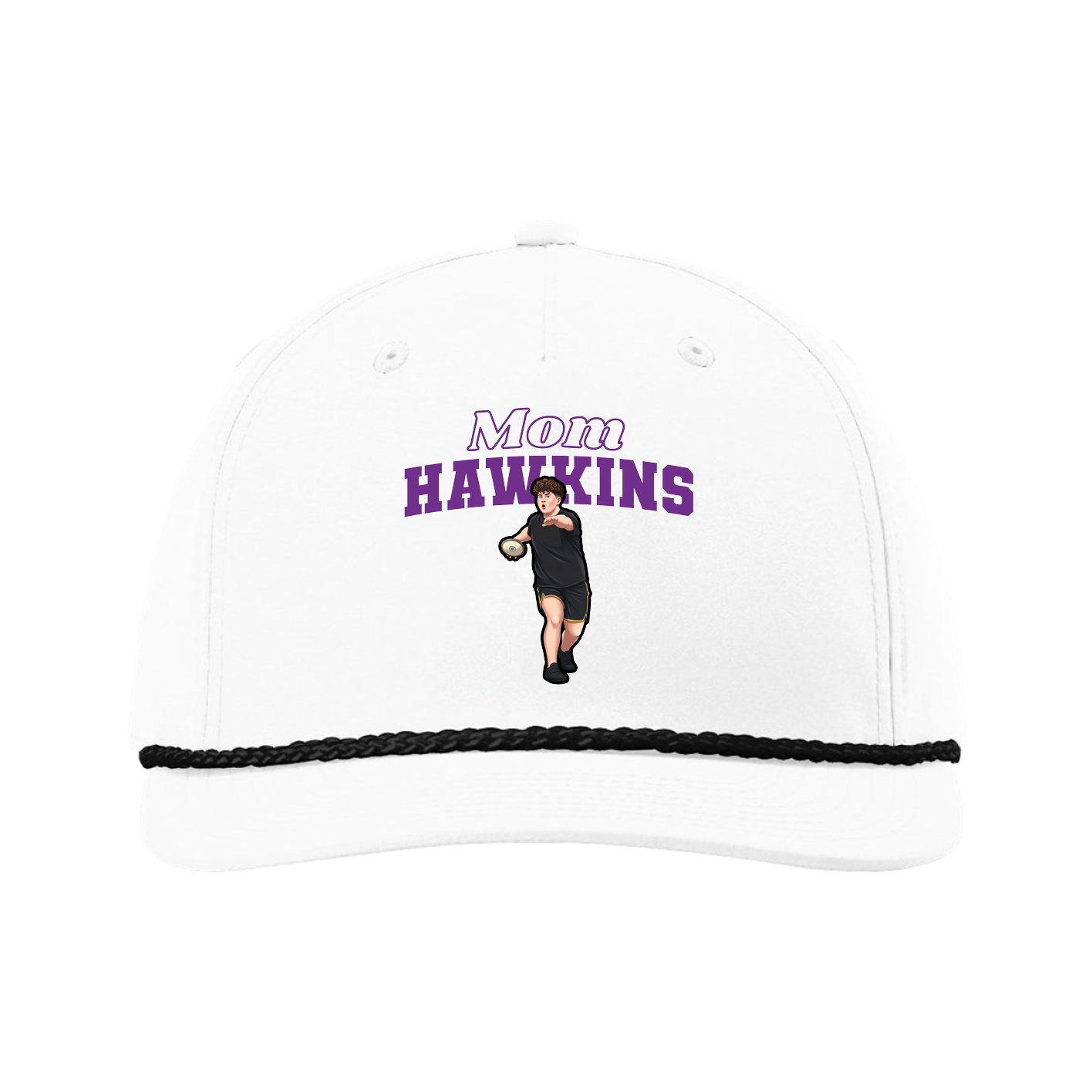 Five-Panel Classic Rope Cap — Mothers Day Block in White