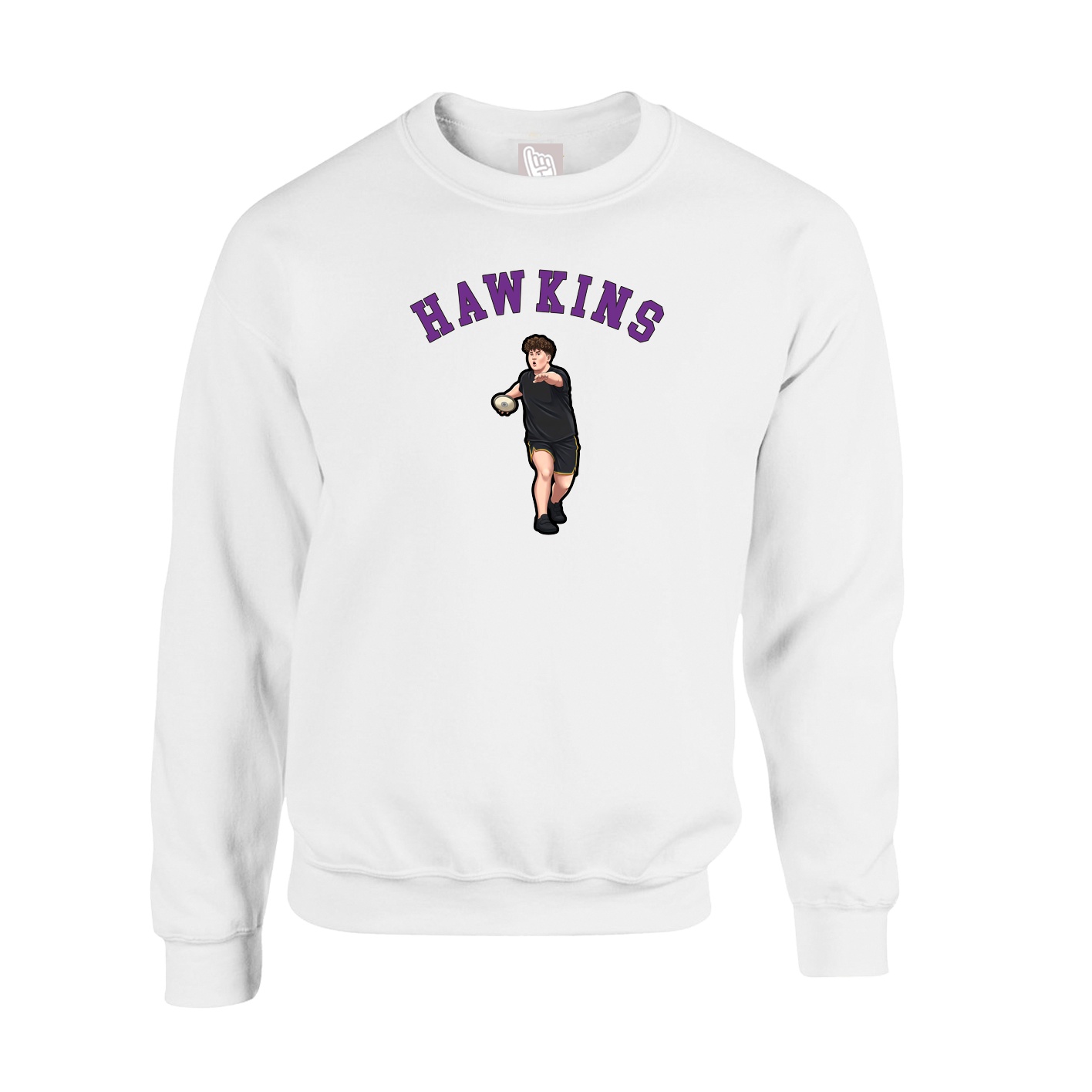 Fleece Crew — Shirsey Arch in White