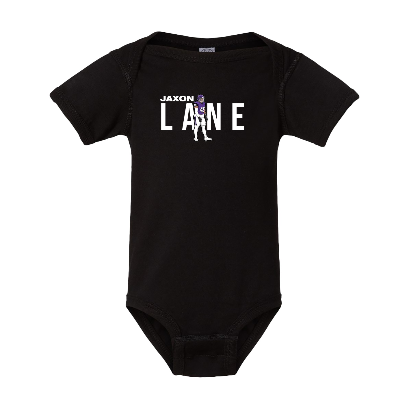 Baby Onesie — Player Name in Black