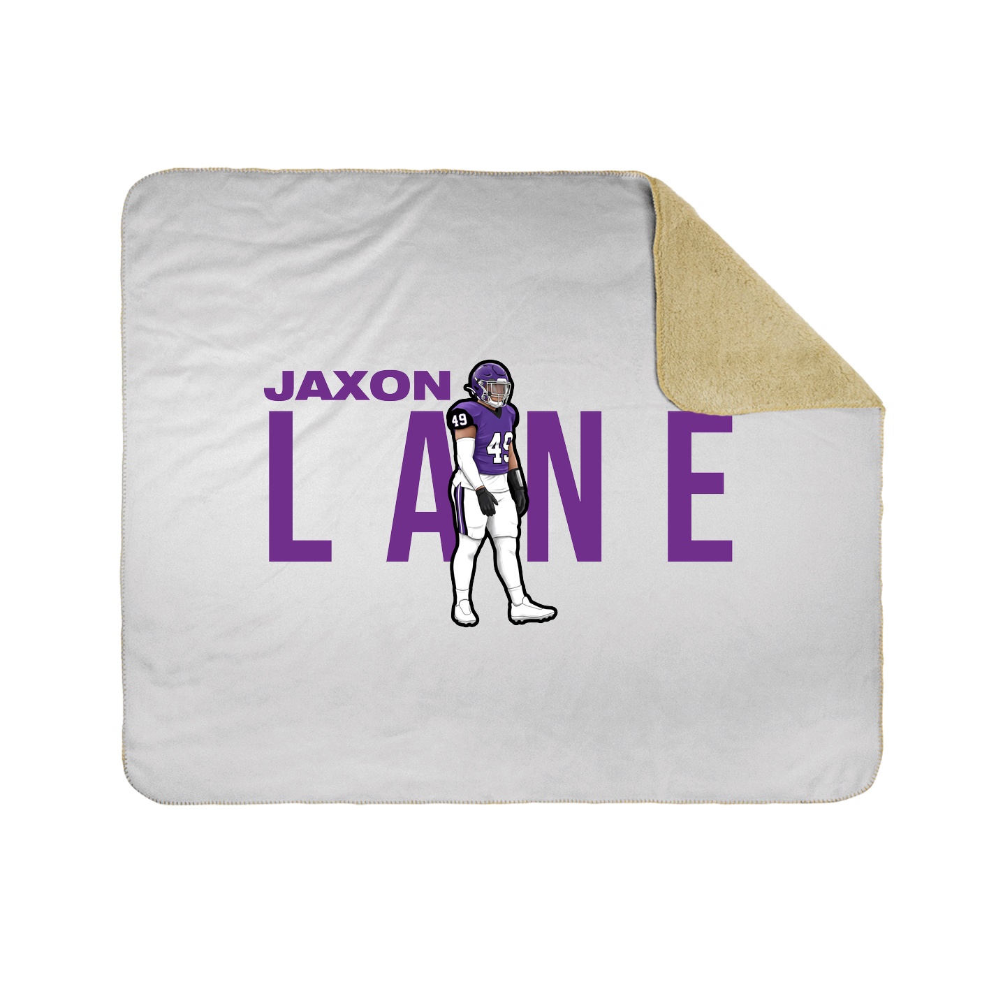 Throw Blanket — Player Name in White