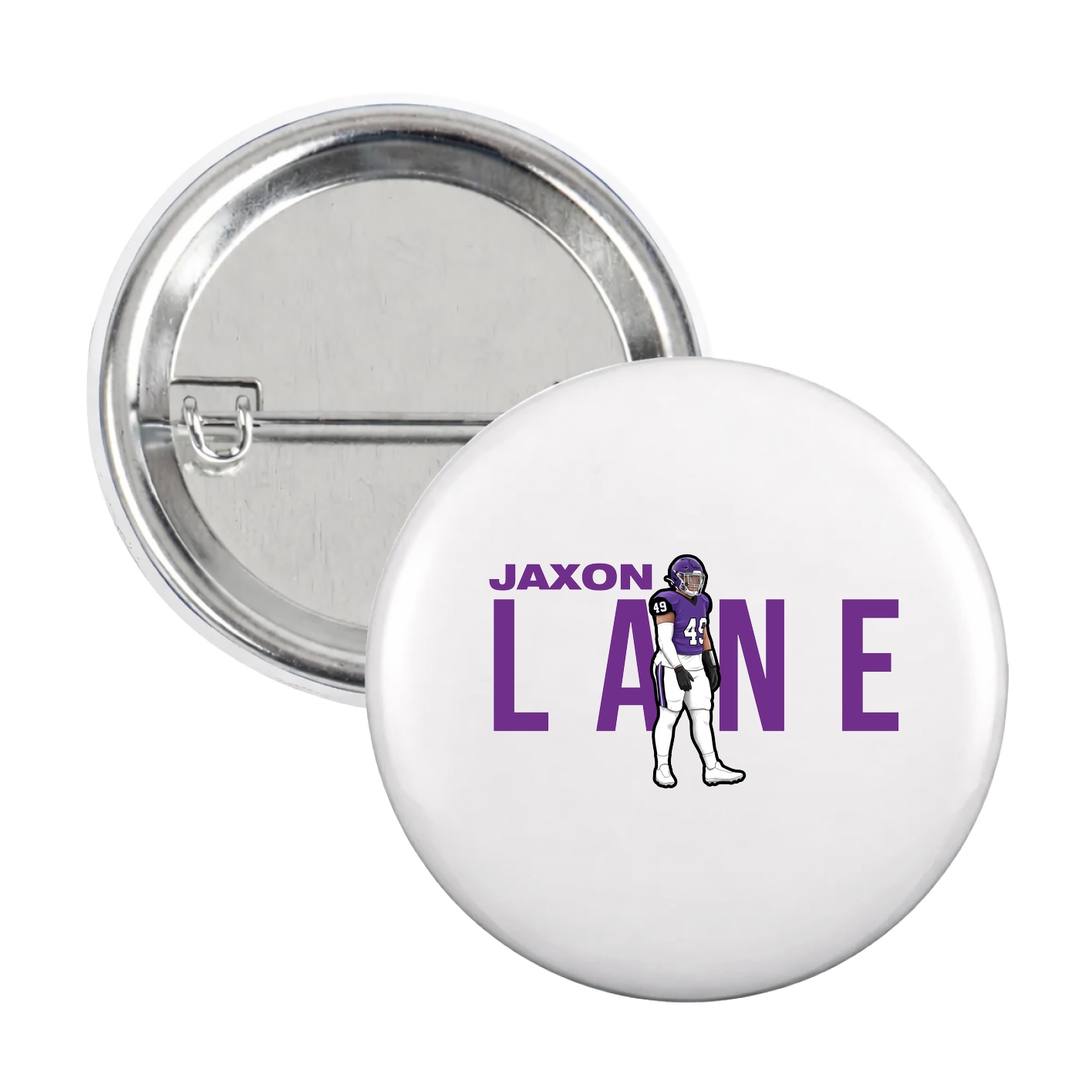 Game Day Button — Player Name in White