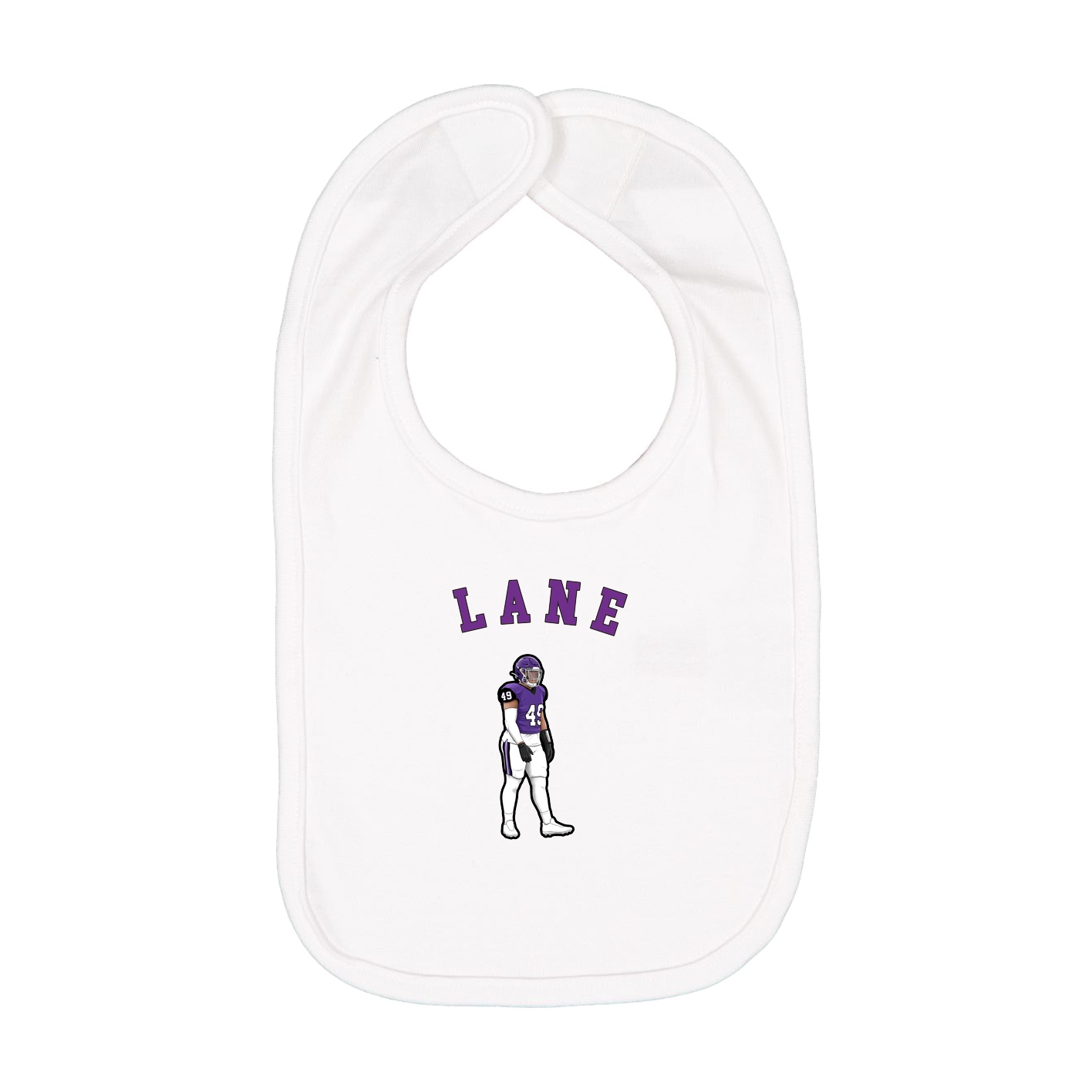 Infant Bib — Shirsey Arch in White