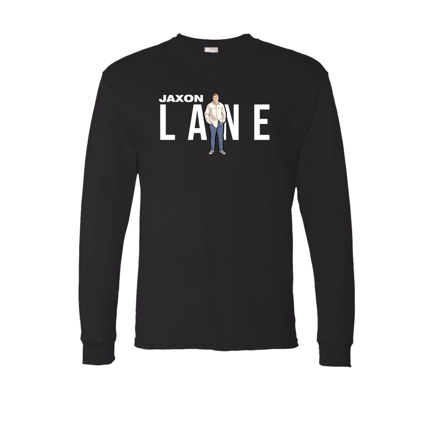 Long Sleeve Tee — Player Name in Black