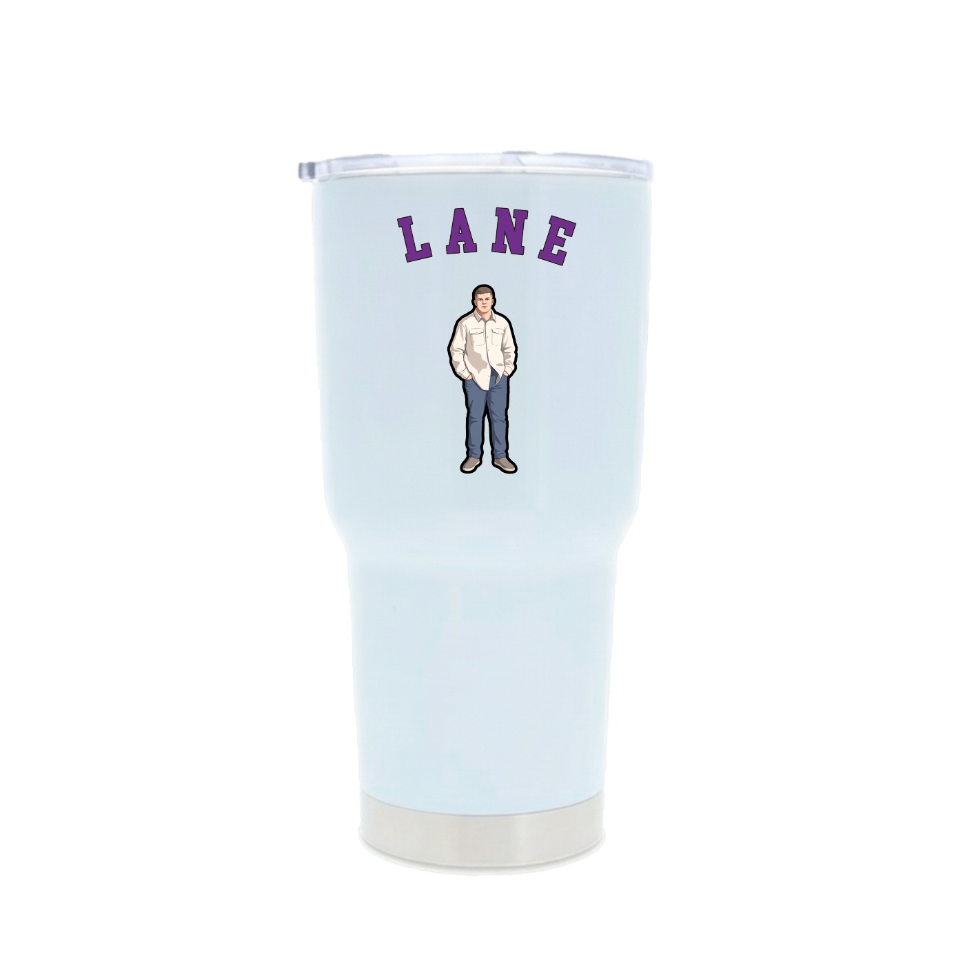 30oz Stainless Steel Tumbler — Shirsey Arch in White