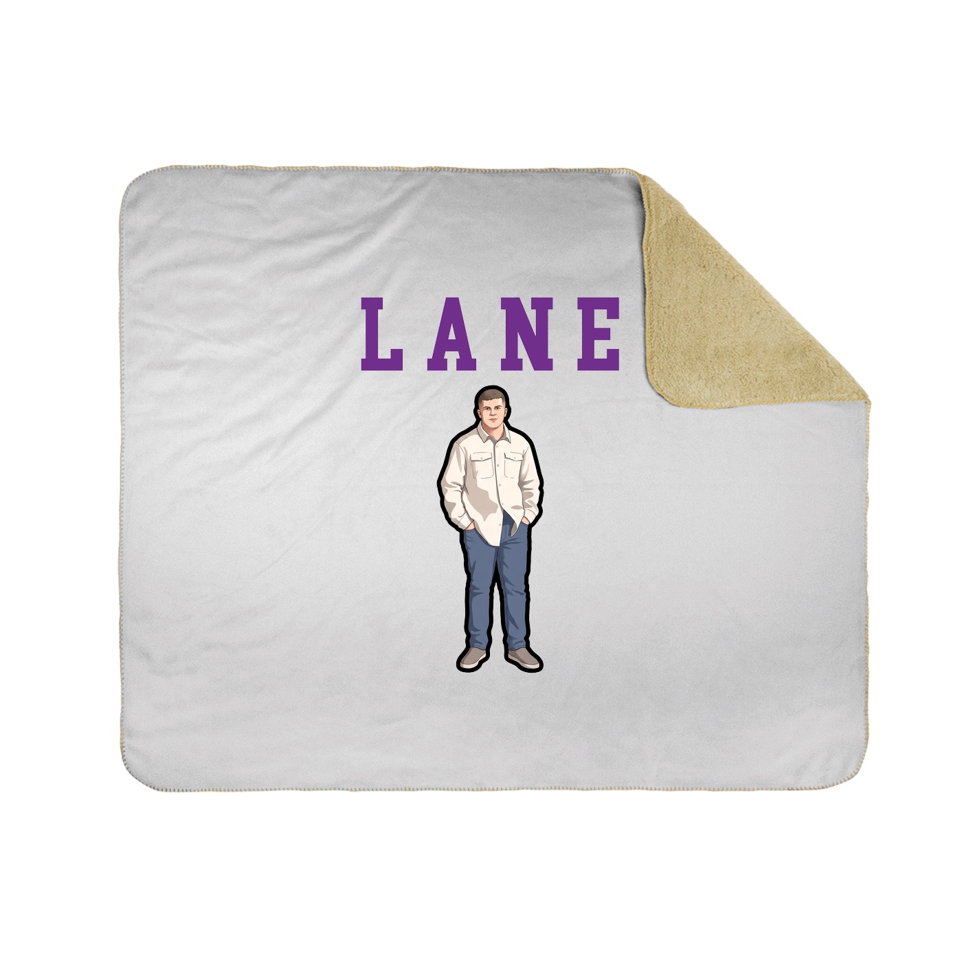 Throw Blanket — Shirsey in White