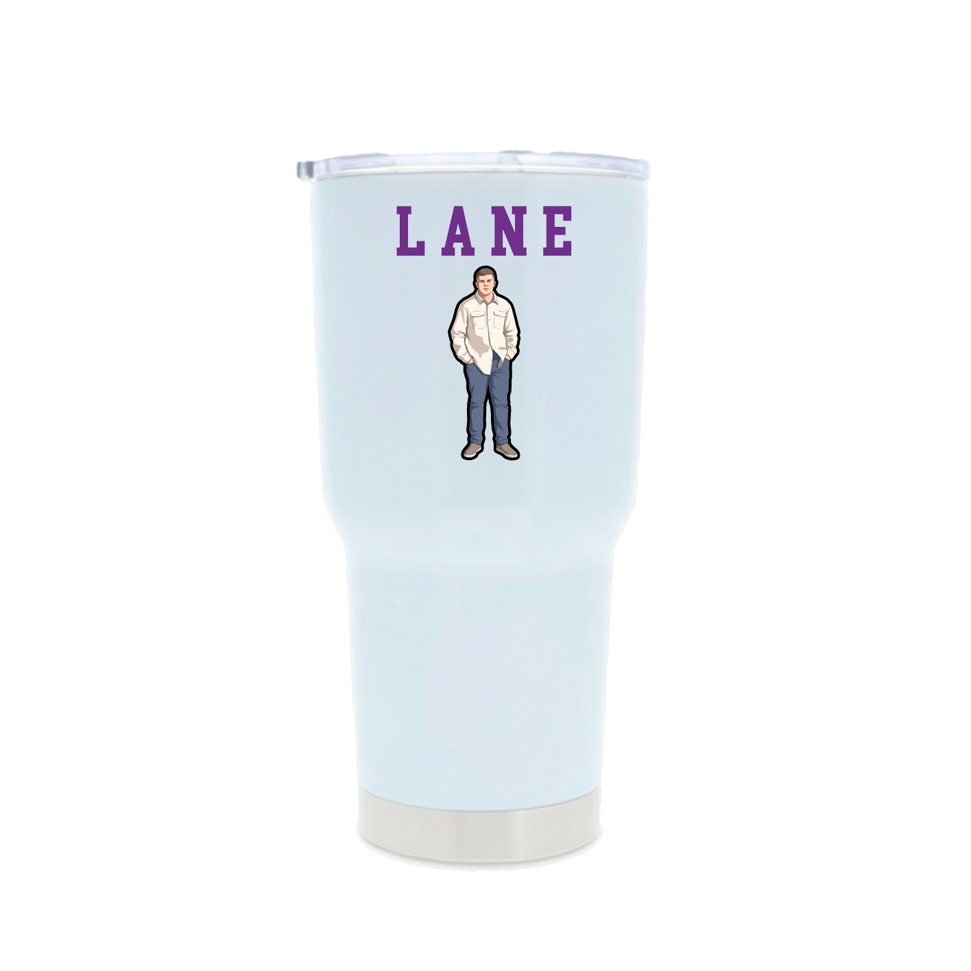 30oz Stainless Steel Tumbler — Shirsey in White