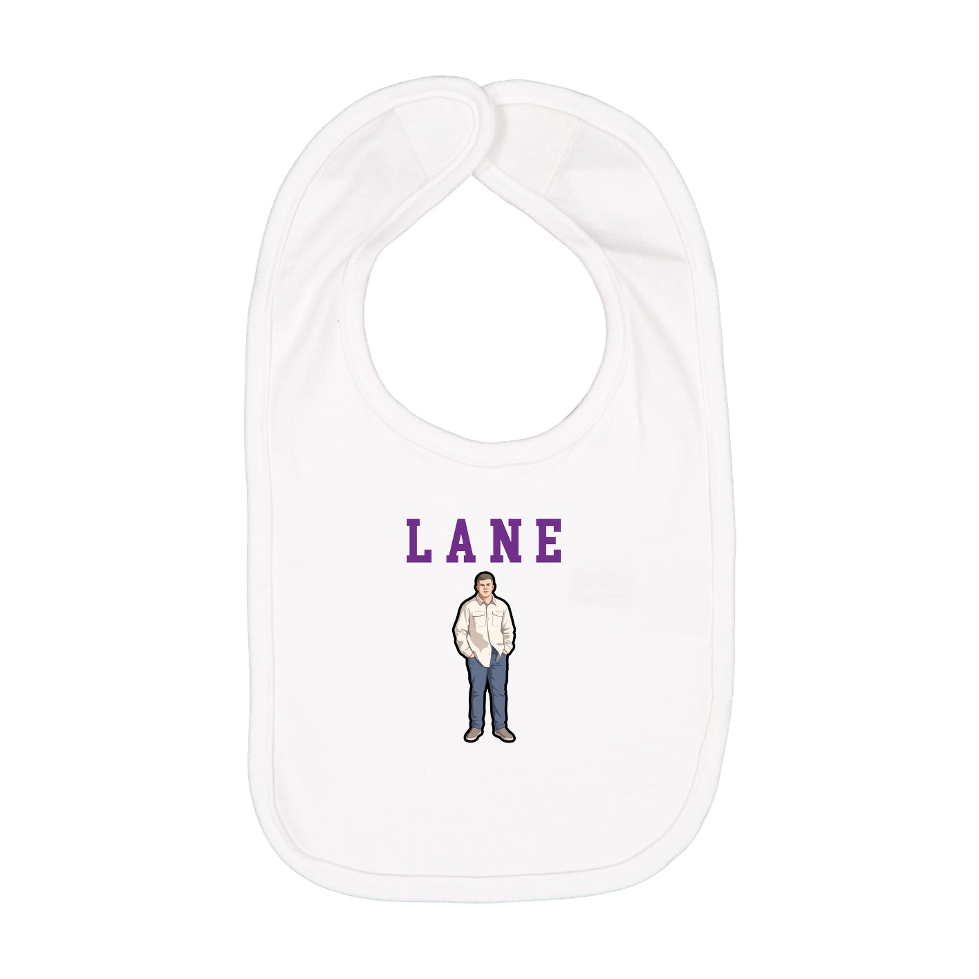Infant Bib — Shirsey in White