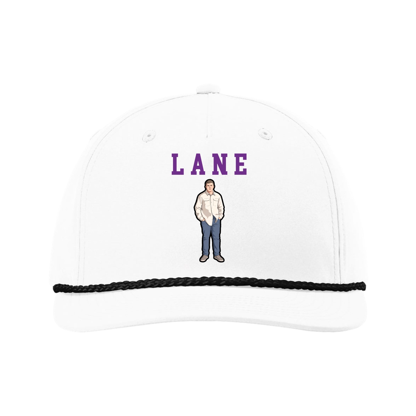 Five-Panel Classic Rope Cap — Shirsey in White
