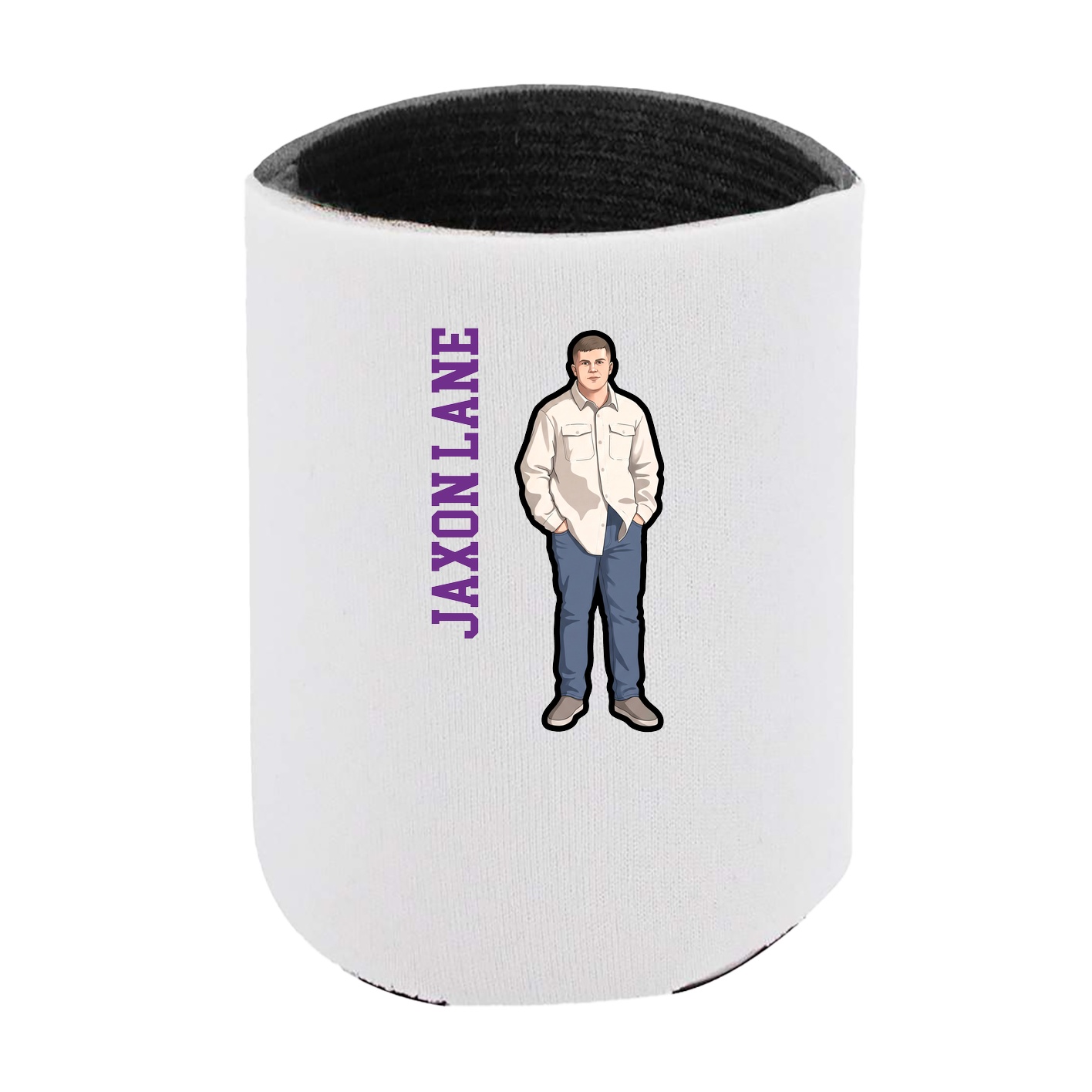 Can Holder — Name Vertical in White