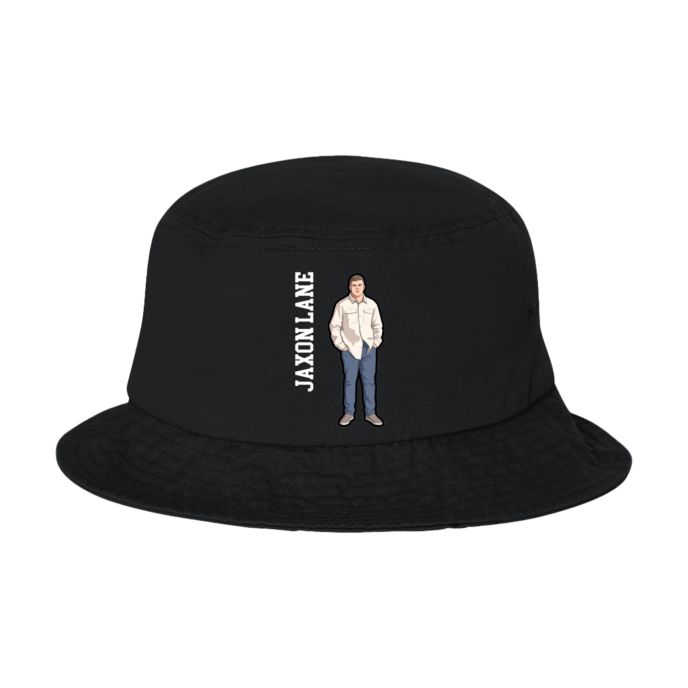 Bucket Cap — Name Vertical in Black