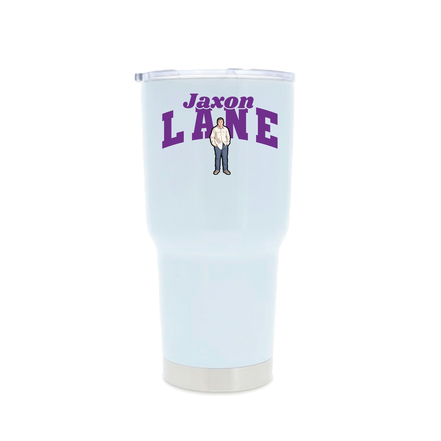 30oz Stainless Steel Tumbler — Signature Arch in White