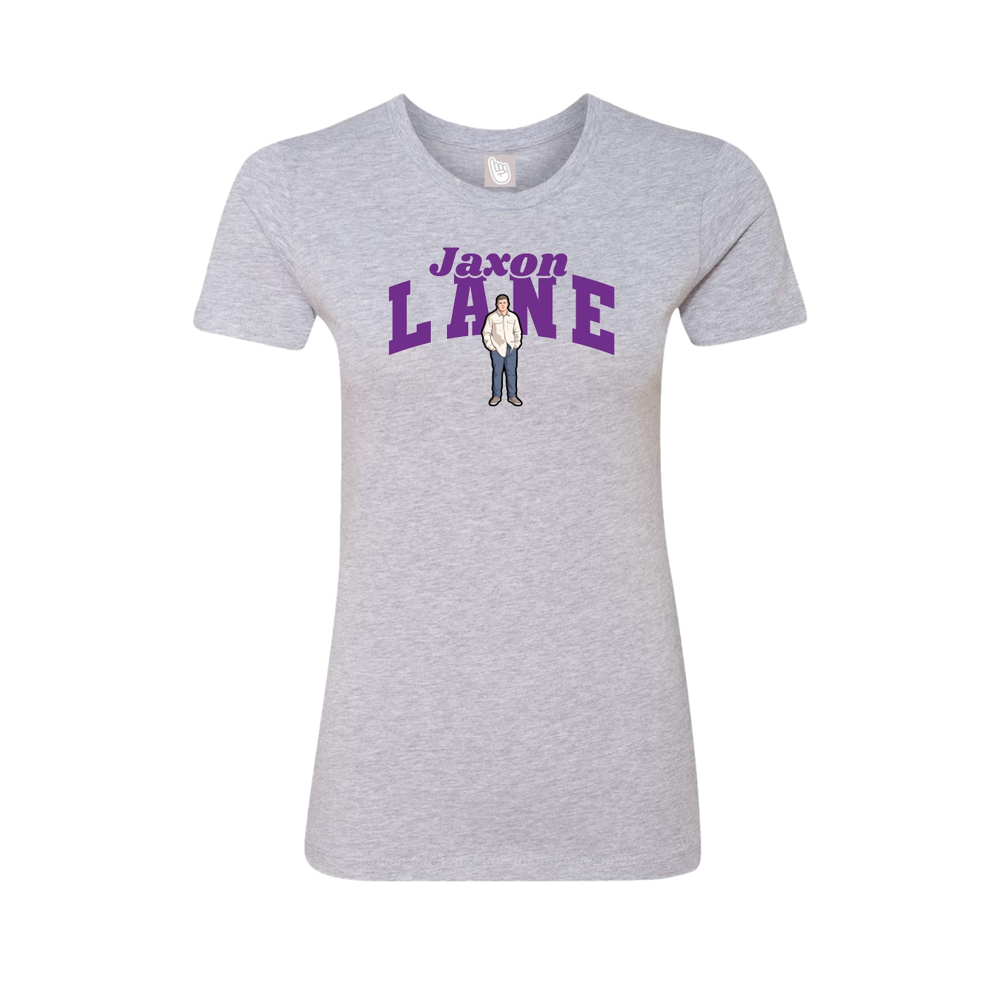 Fitted Women's Tee — Signature Arch in Grey