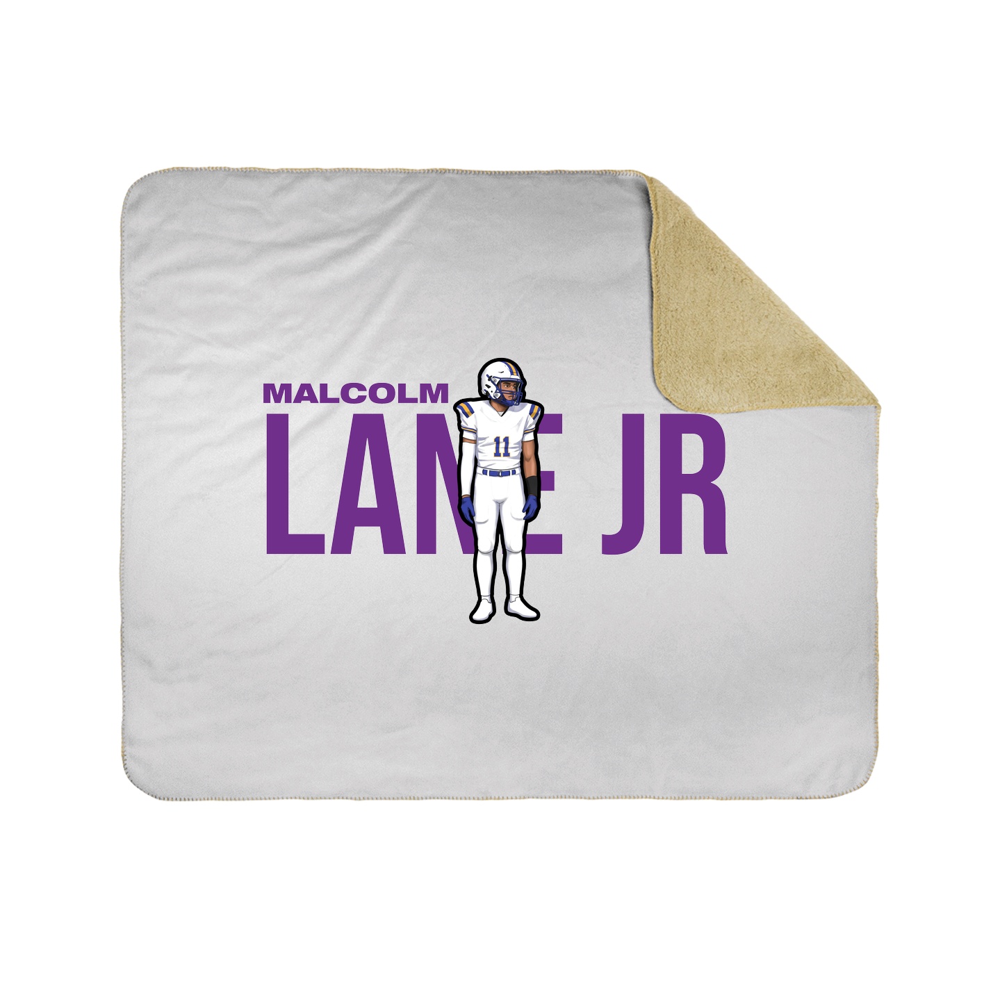 Throw Blanket — Player Name in White
