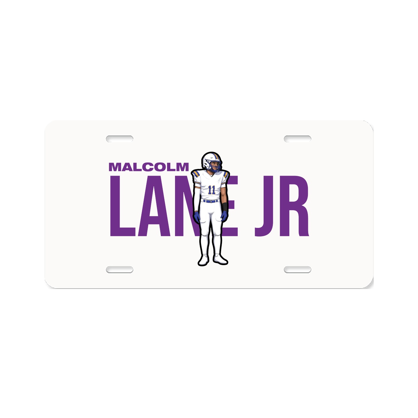 License Plate — Player Name in Classic