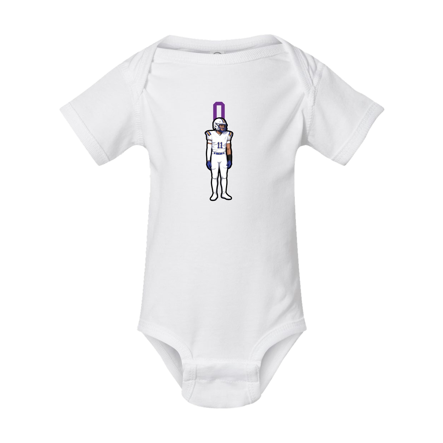 Baby Onesie — Number Top in White