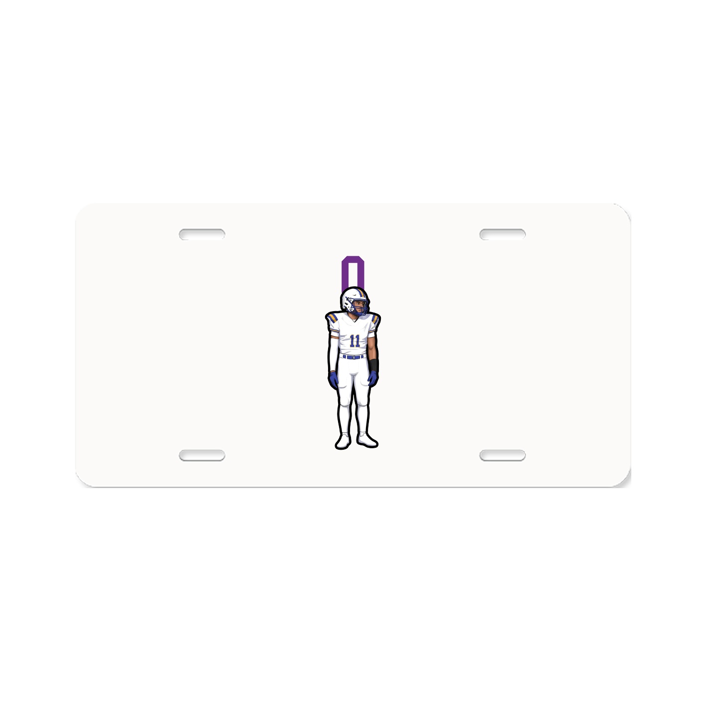 License Plate — Number Top in Classic