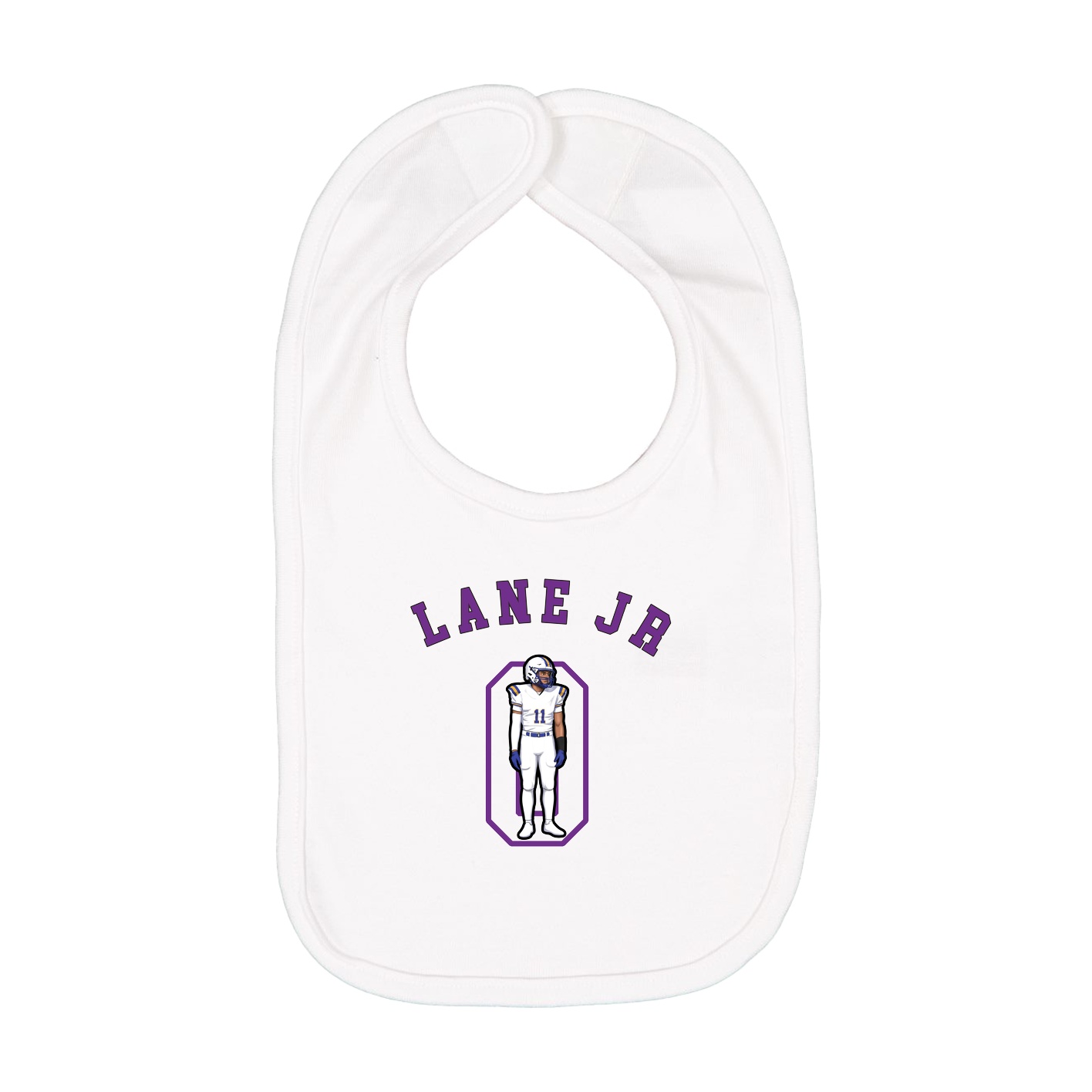 Infant Bib — Shirsey Arch in White