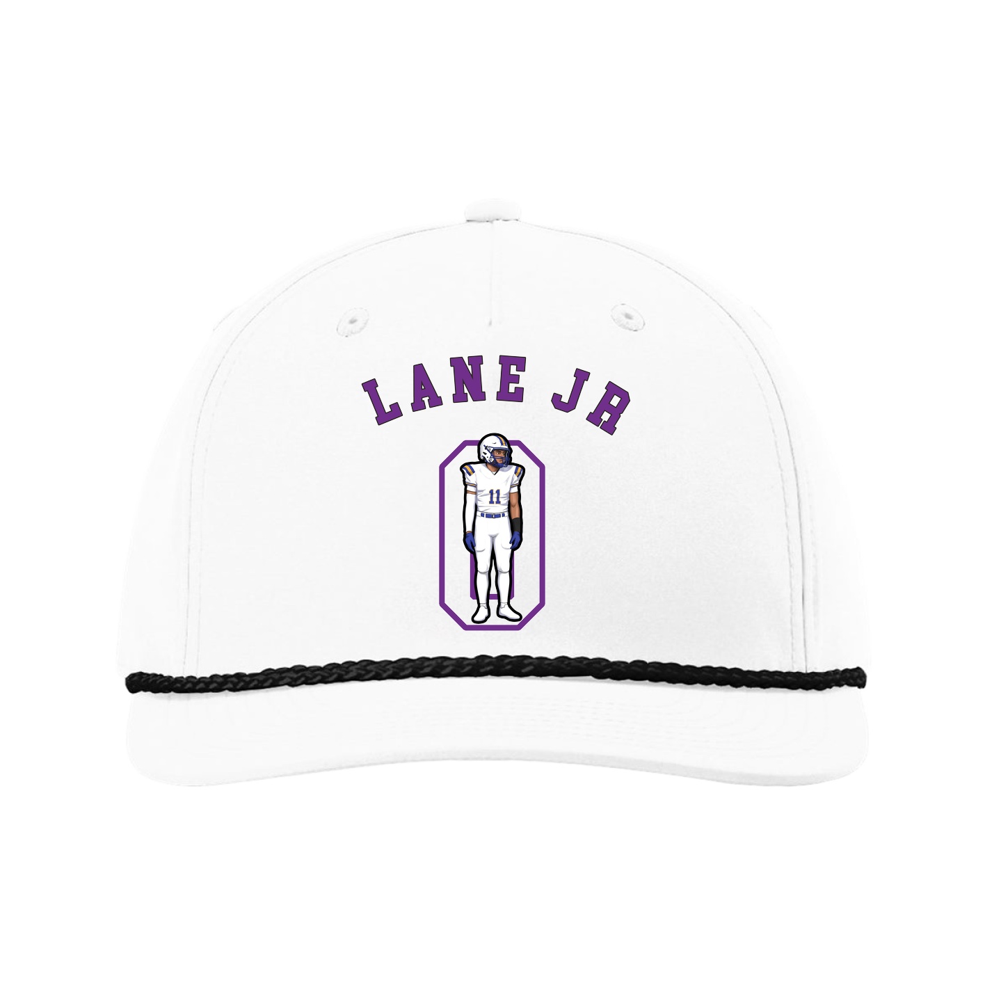 Five-Panel Classic Rope Cap — Shirsey Arch in White