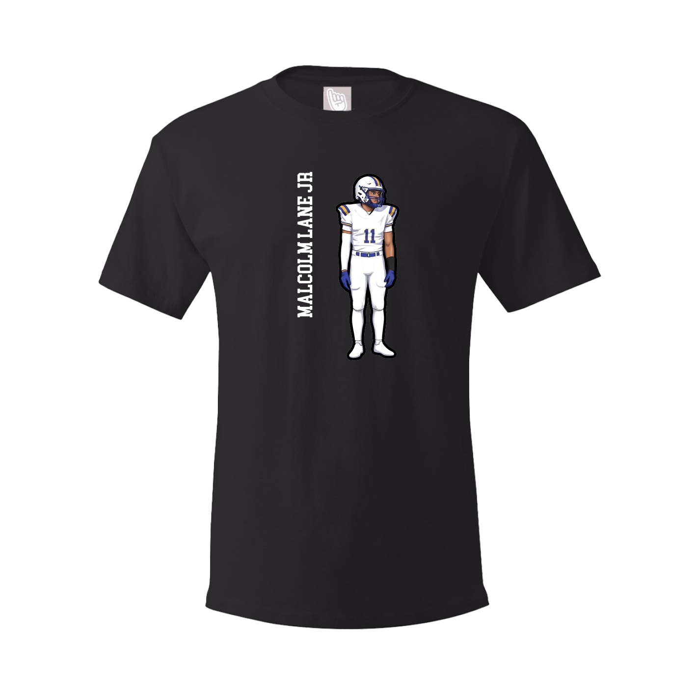 Youth Tee — Name Vertical in Black