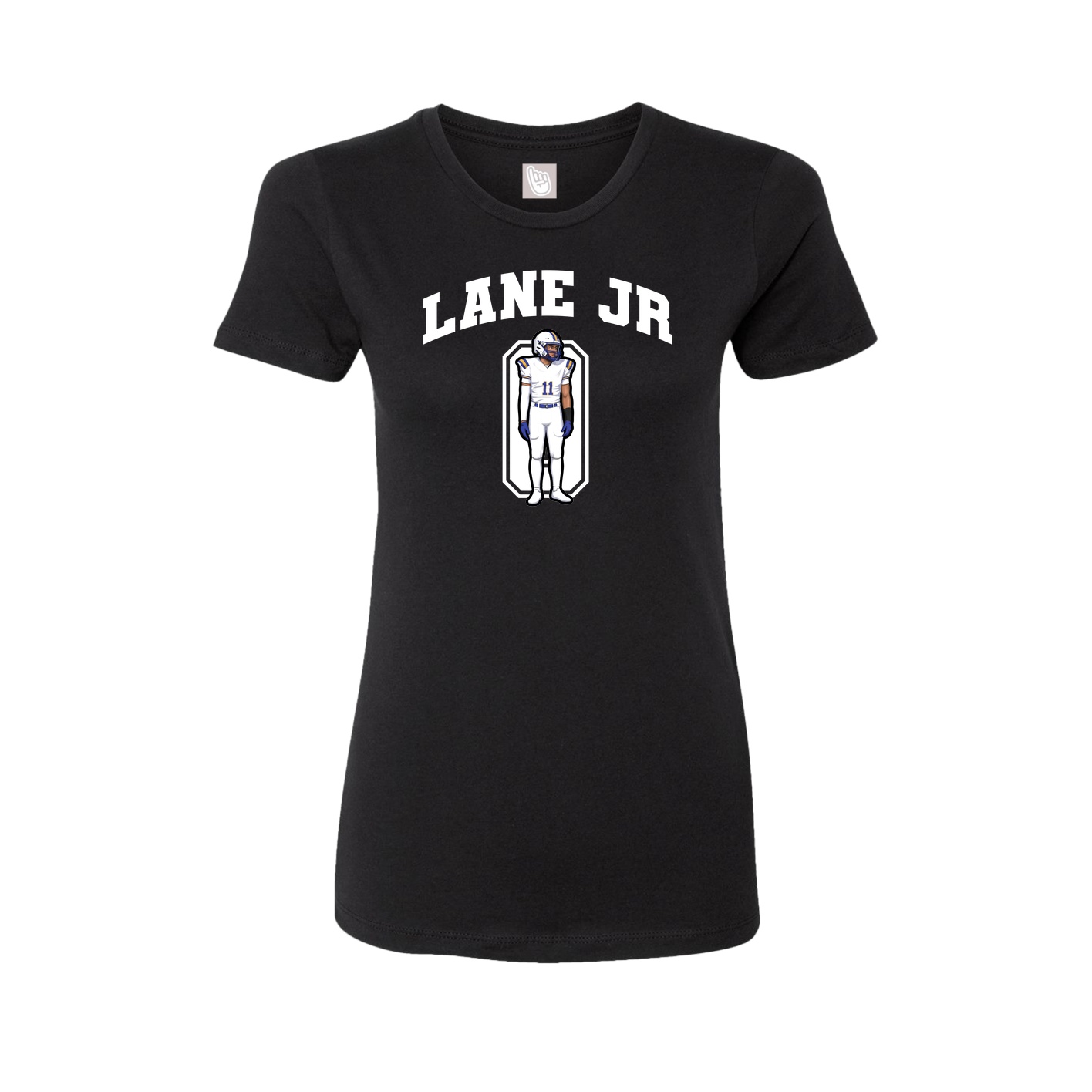 Womens Tee — Number in Black