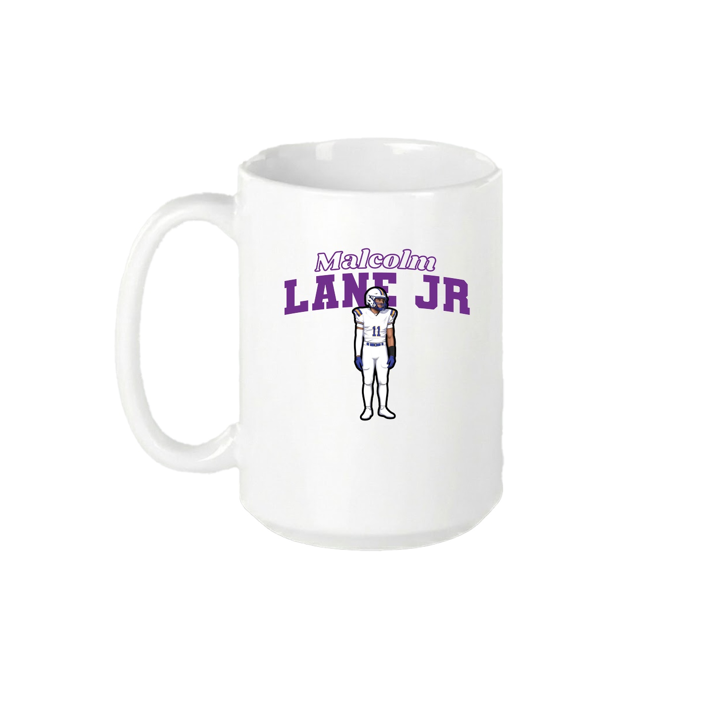 15oz Coffee Mug — Name Arch in White