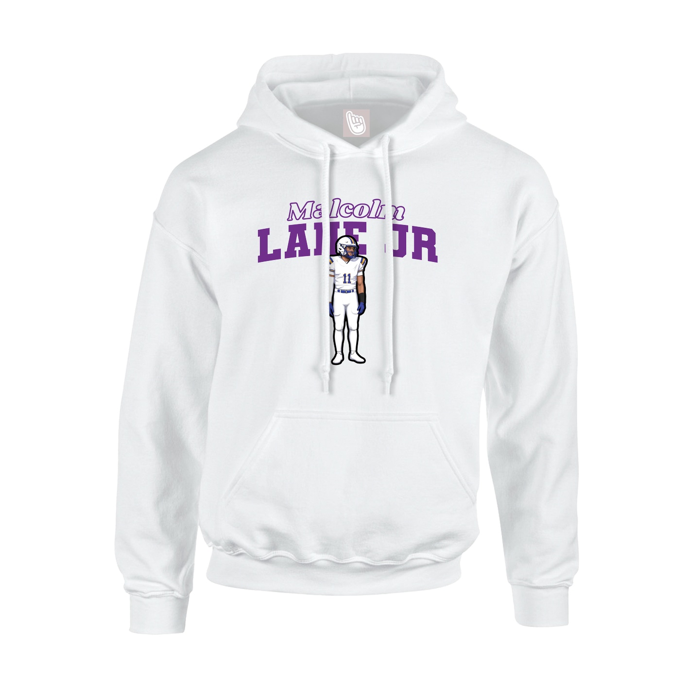 Hoodie — Name Arch in White