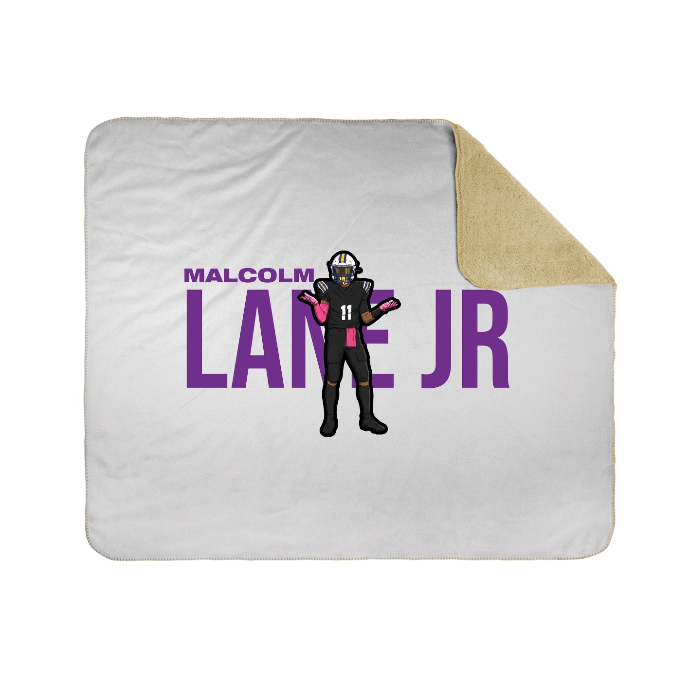 Throw Blanket — Player Name in White