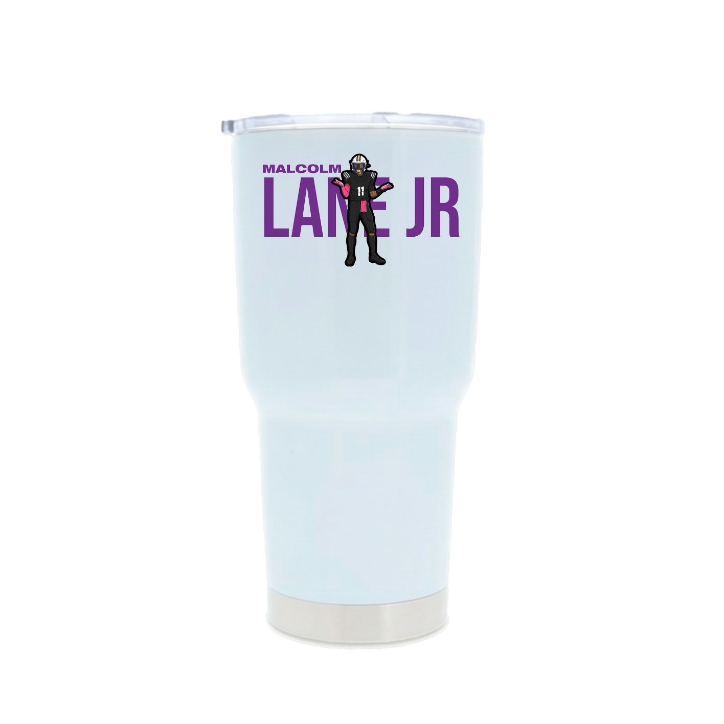 30oz Stainless Steel Tumbler — Player Name in White