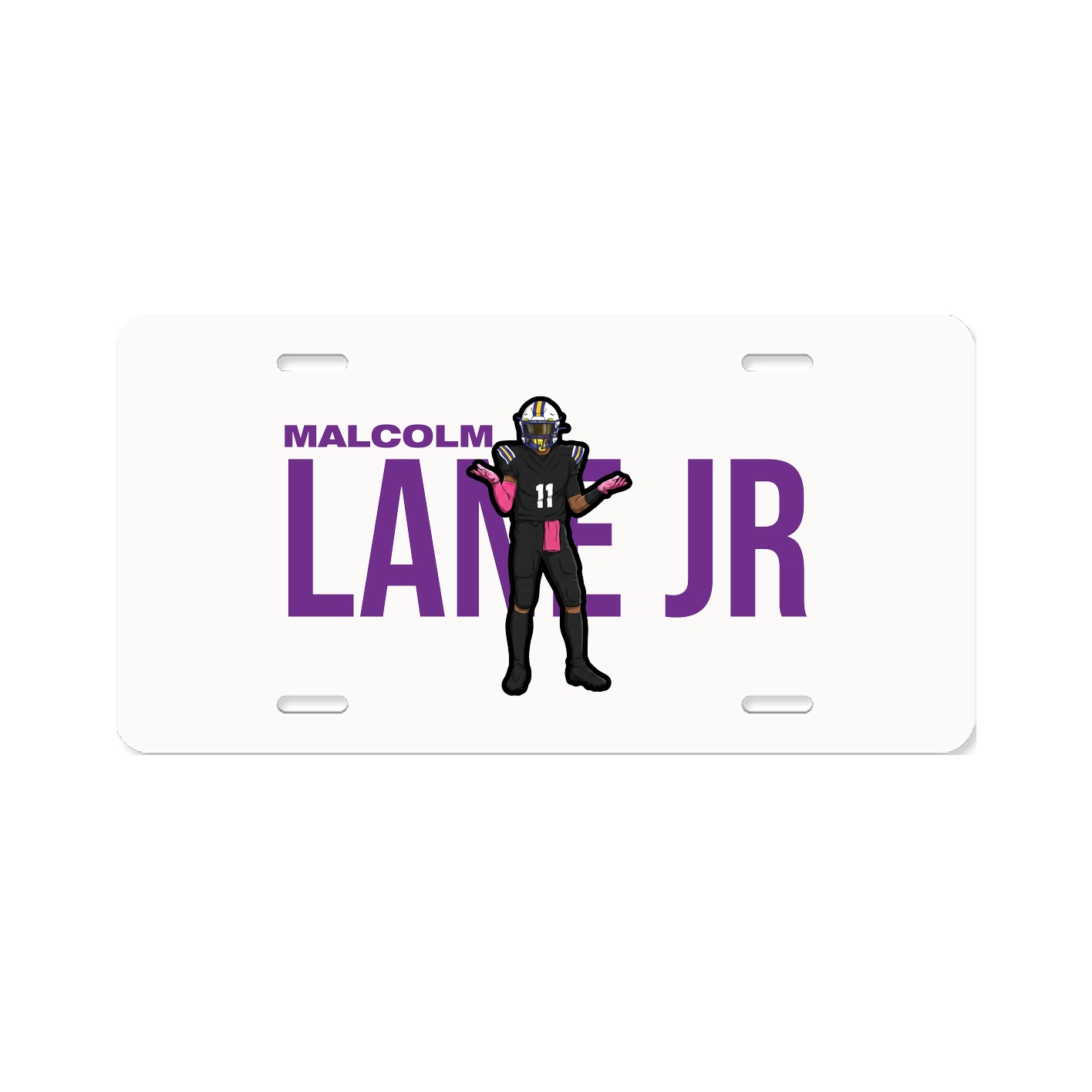License Plate — Player Name in Classic