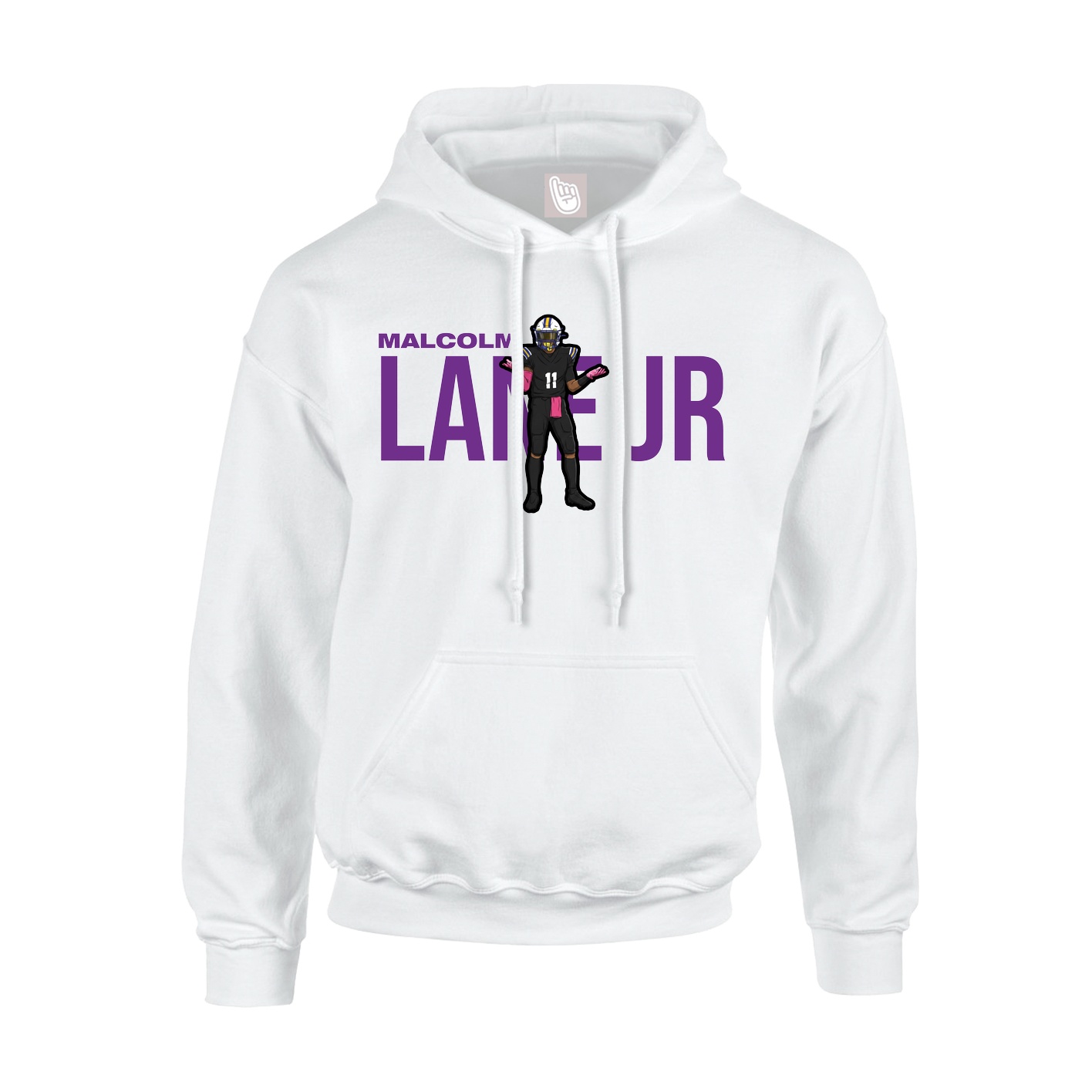 Youth Hoodie — Player Name in White