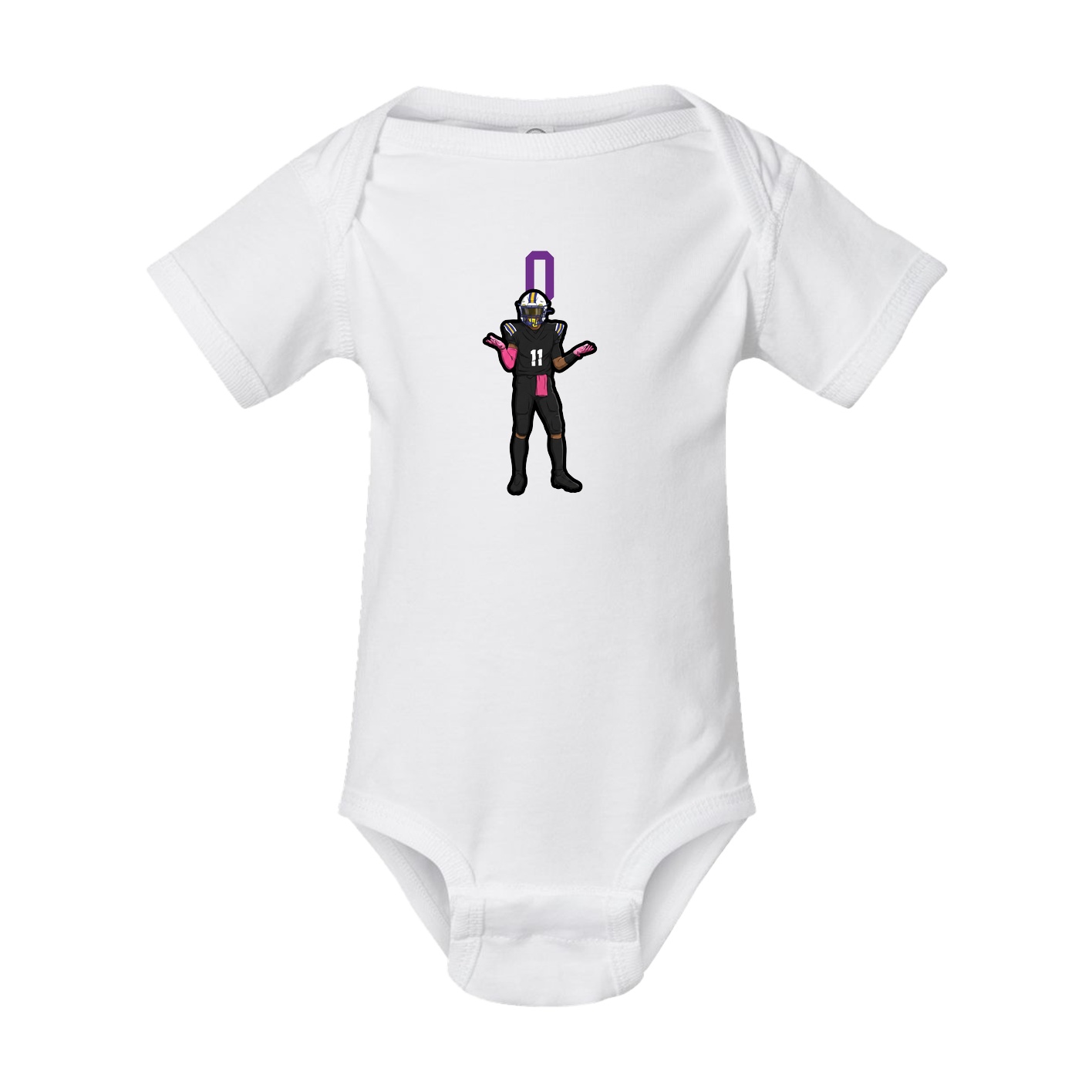 Baby Onesie — Number Top in White