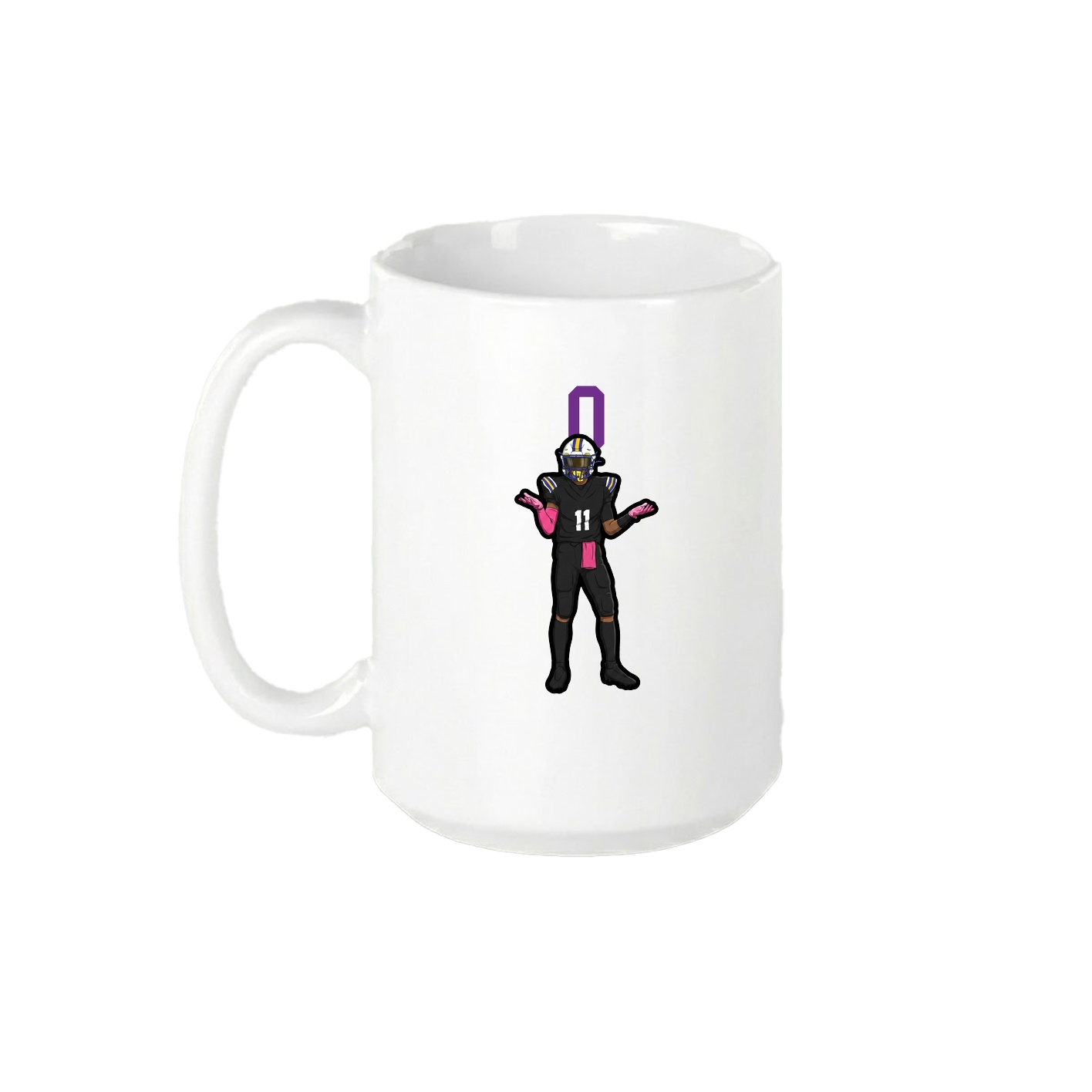 15oz Coffee Mug — Number Top in White
