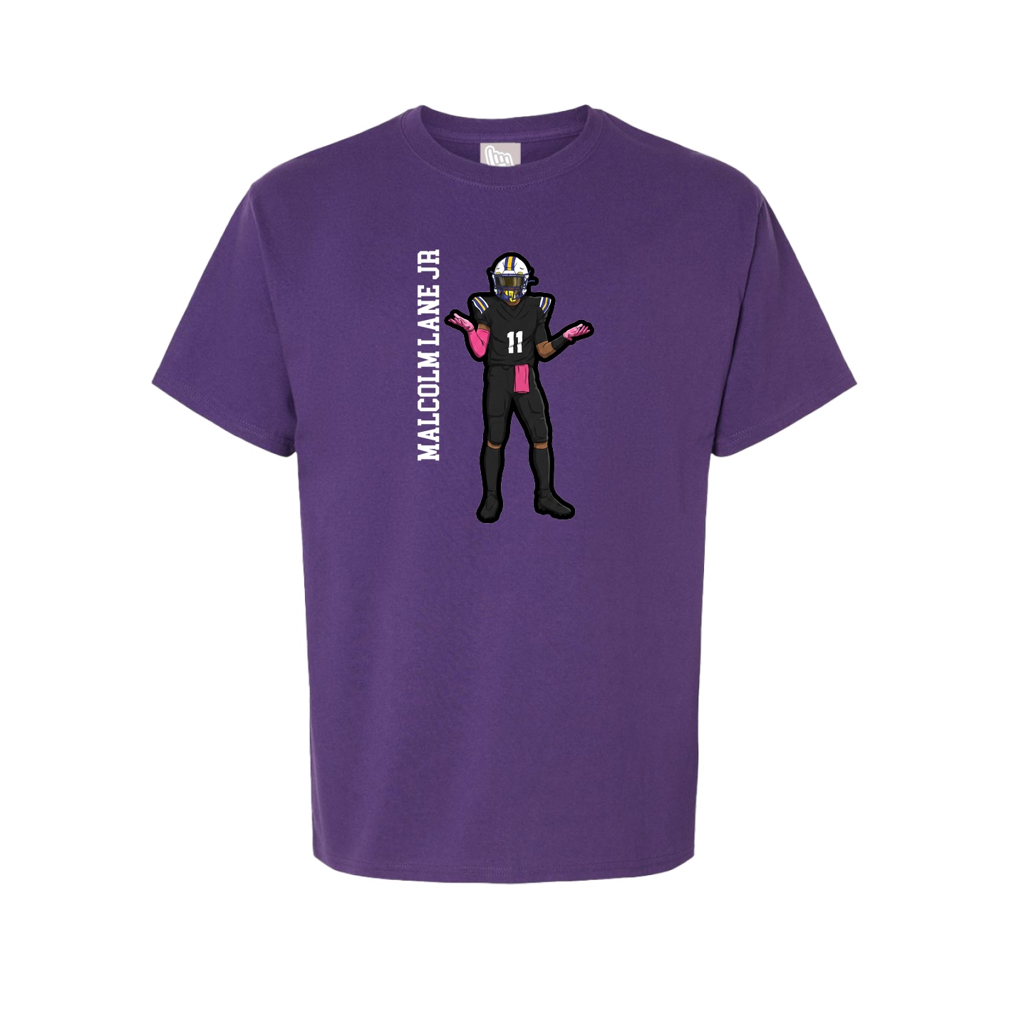 Tee — Name Vertical in Purple