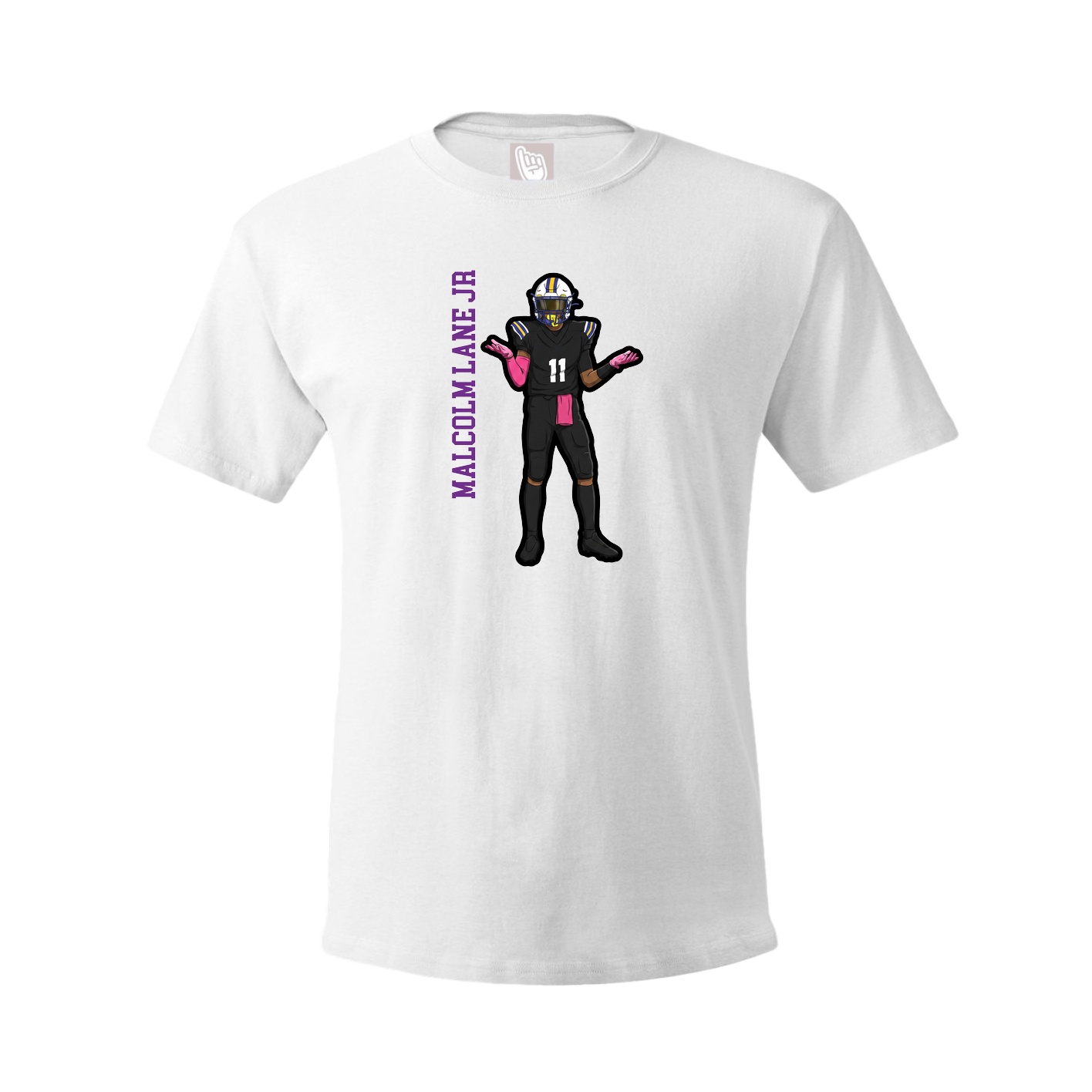 Tee — Name Vertical in White