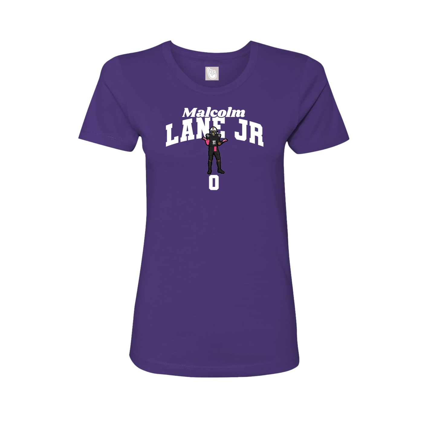 Fitted Women's Tee — Signature Arch in Purple