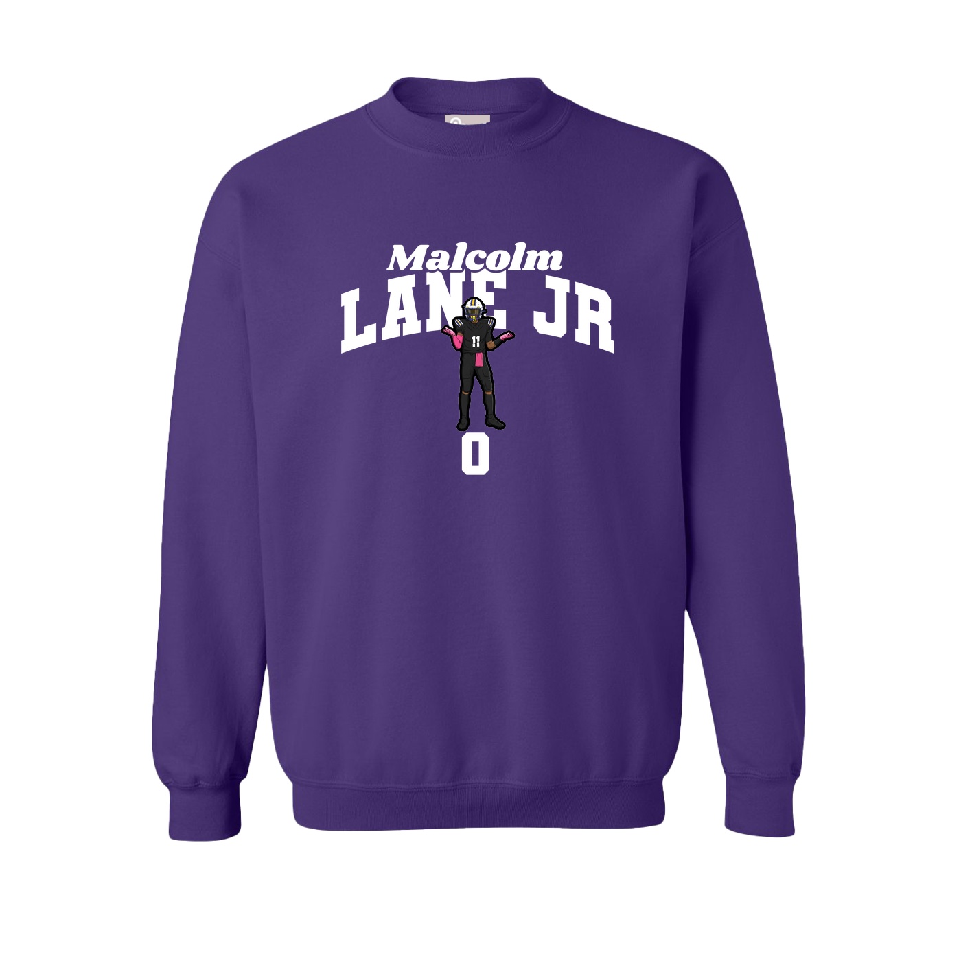 Fleece Crew — Signature Arch in Purple
