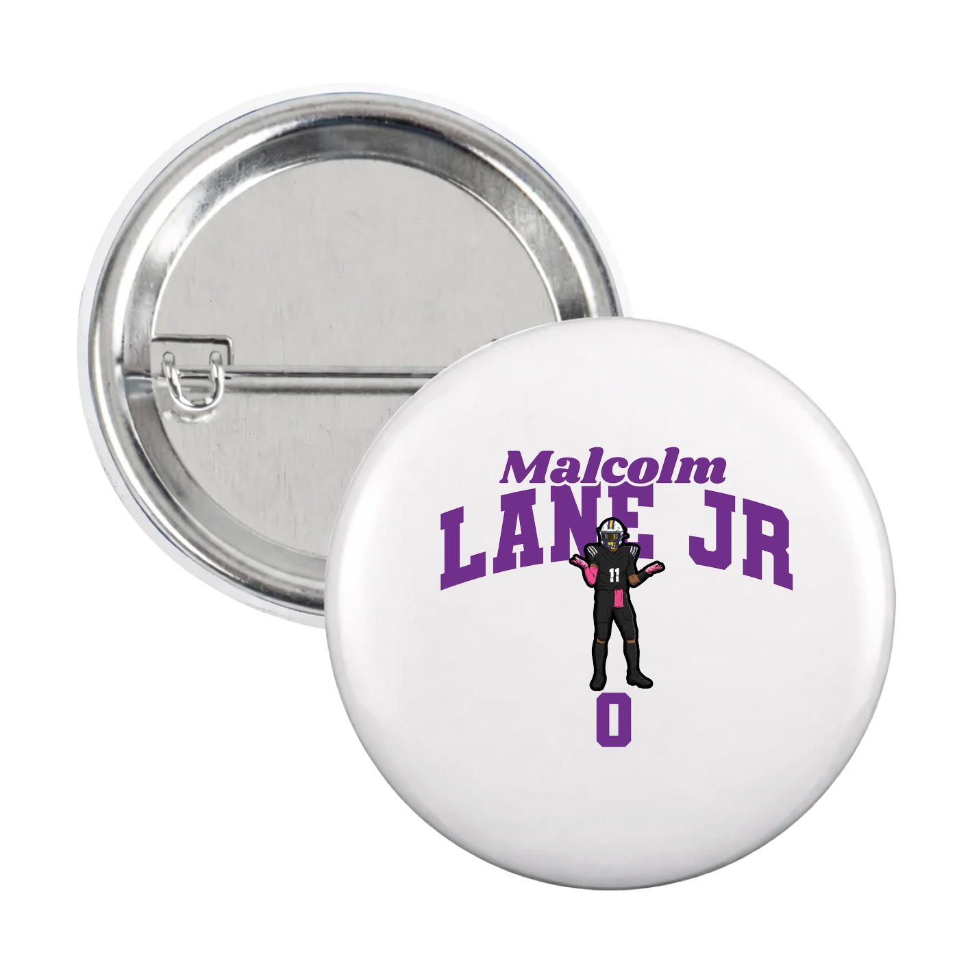 Game Day Button — Signature Arch in White