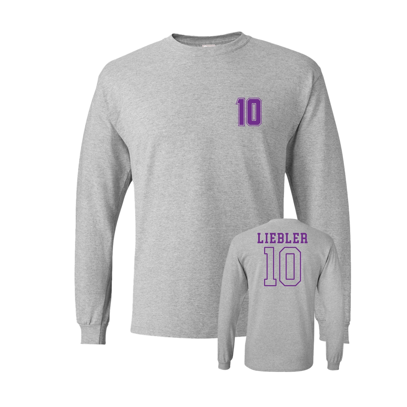 Long Sleeve Tee — Chest Back in Grey