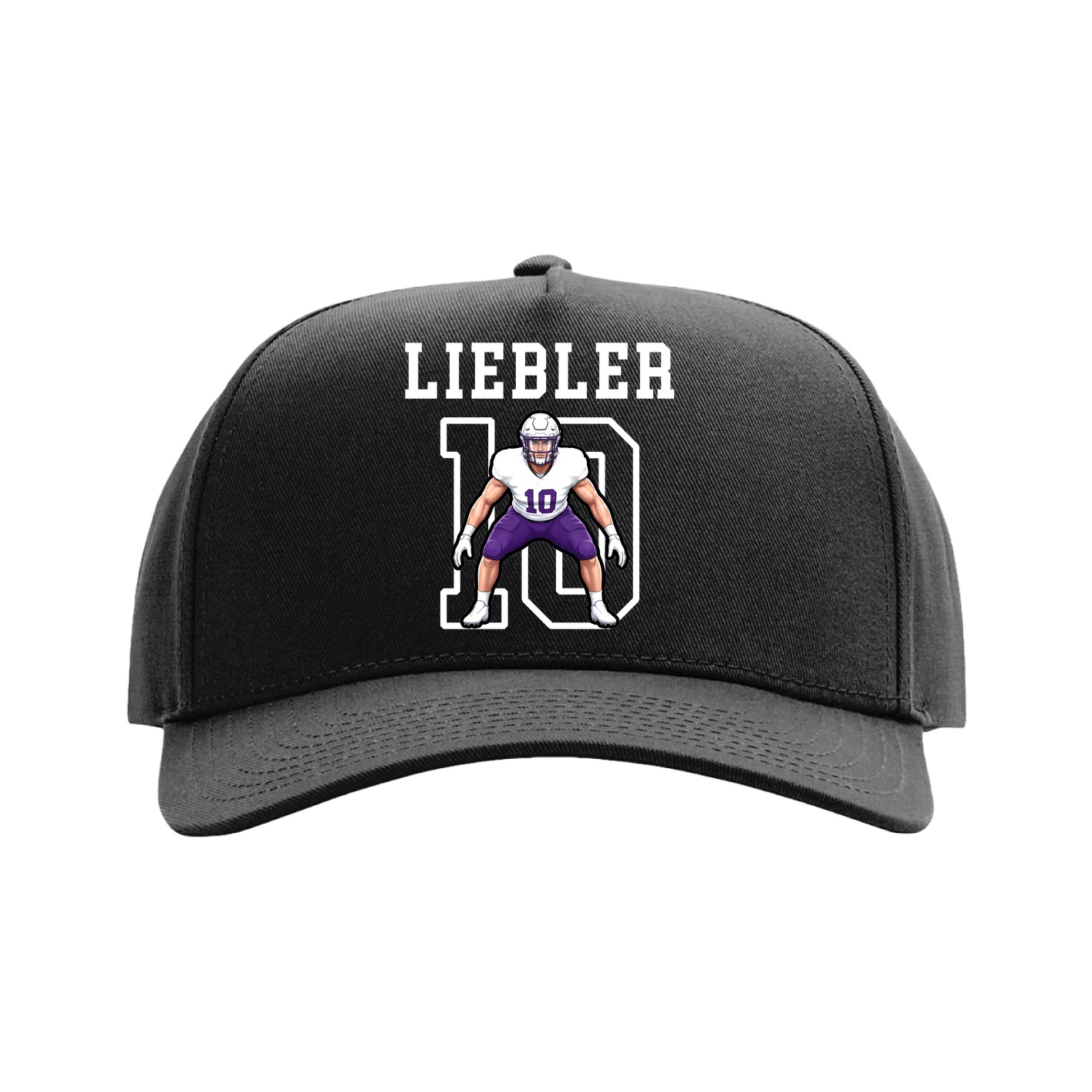 Full Fabric Five-Panel Champ Cap — Shirsey in Black
