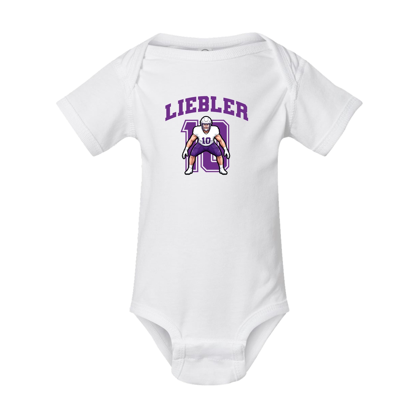 Baby Onesie — Number in White
